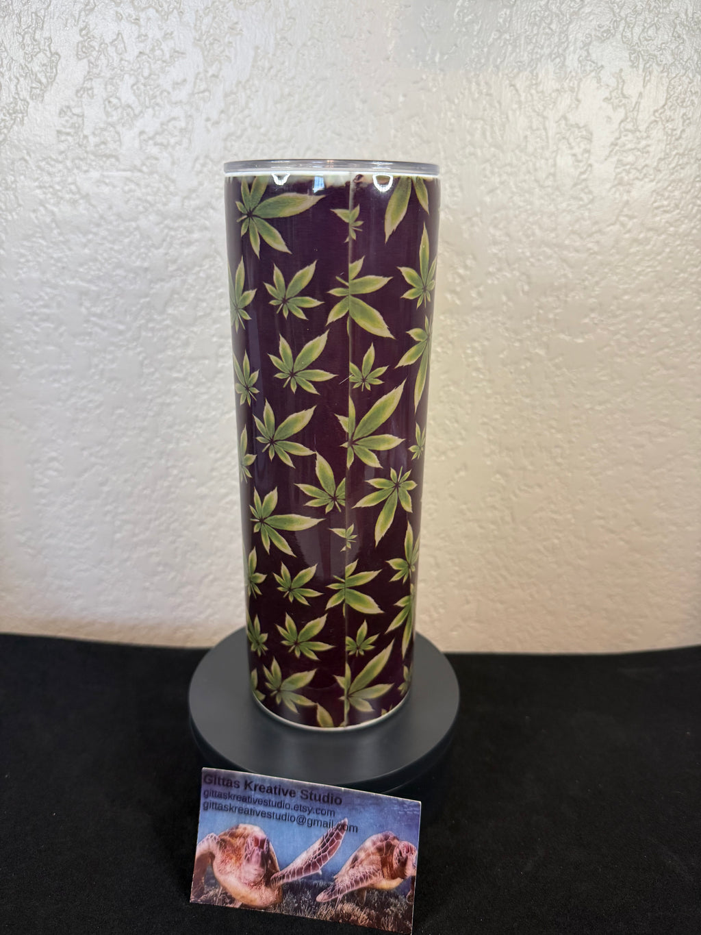 20oz Green Leaf Tumbler. Sublimation Cup