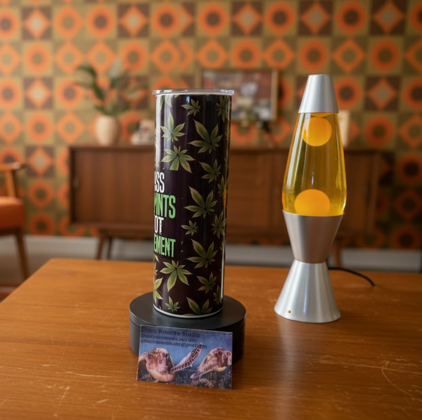 20oz Green Leaf Tumbler. Sublimation Cup