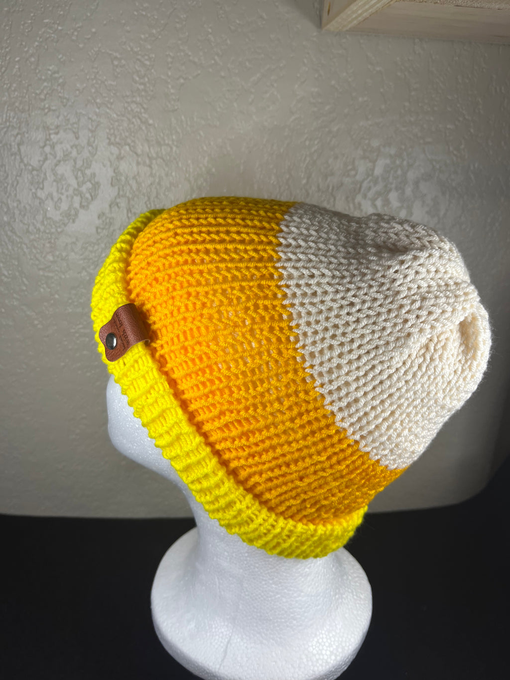 Reversible Candy Corn Look Hat or Beanie