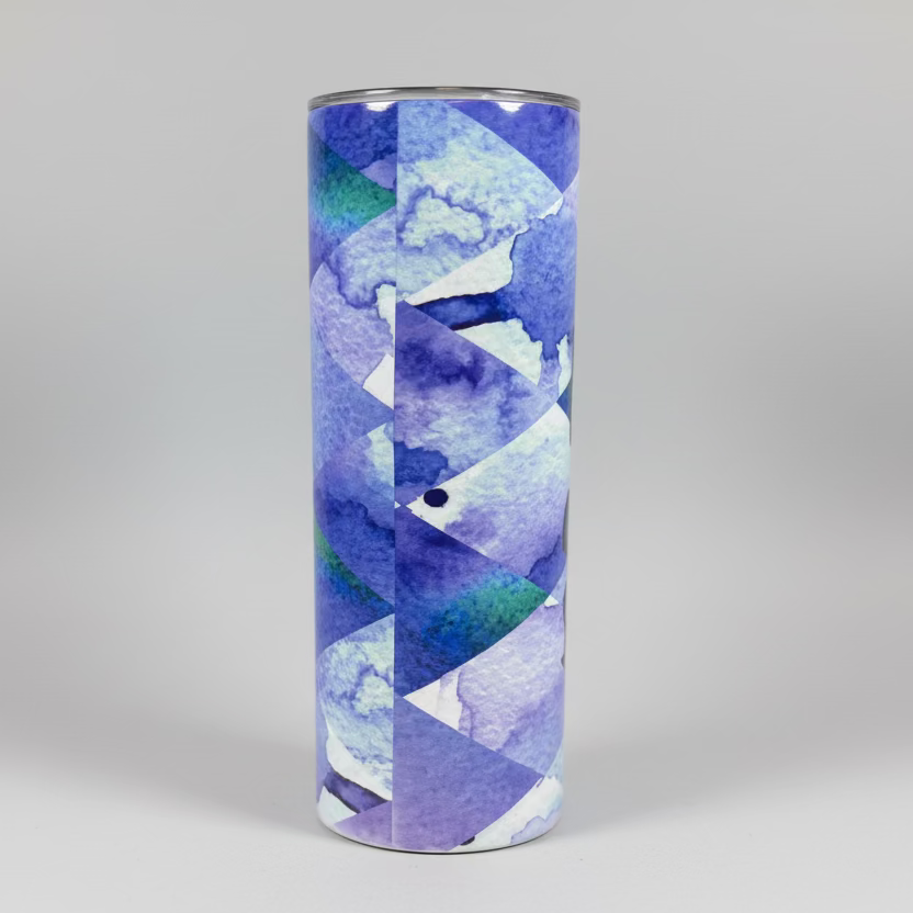 20oz Believe, Achieve , Succeed Abstract Watercolor Tumbler. Sublimation Cup