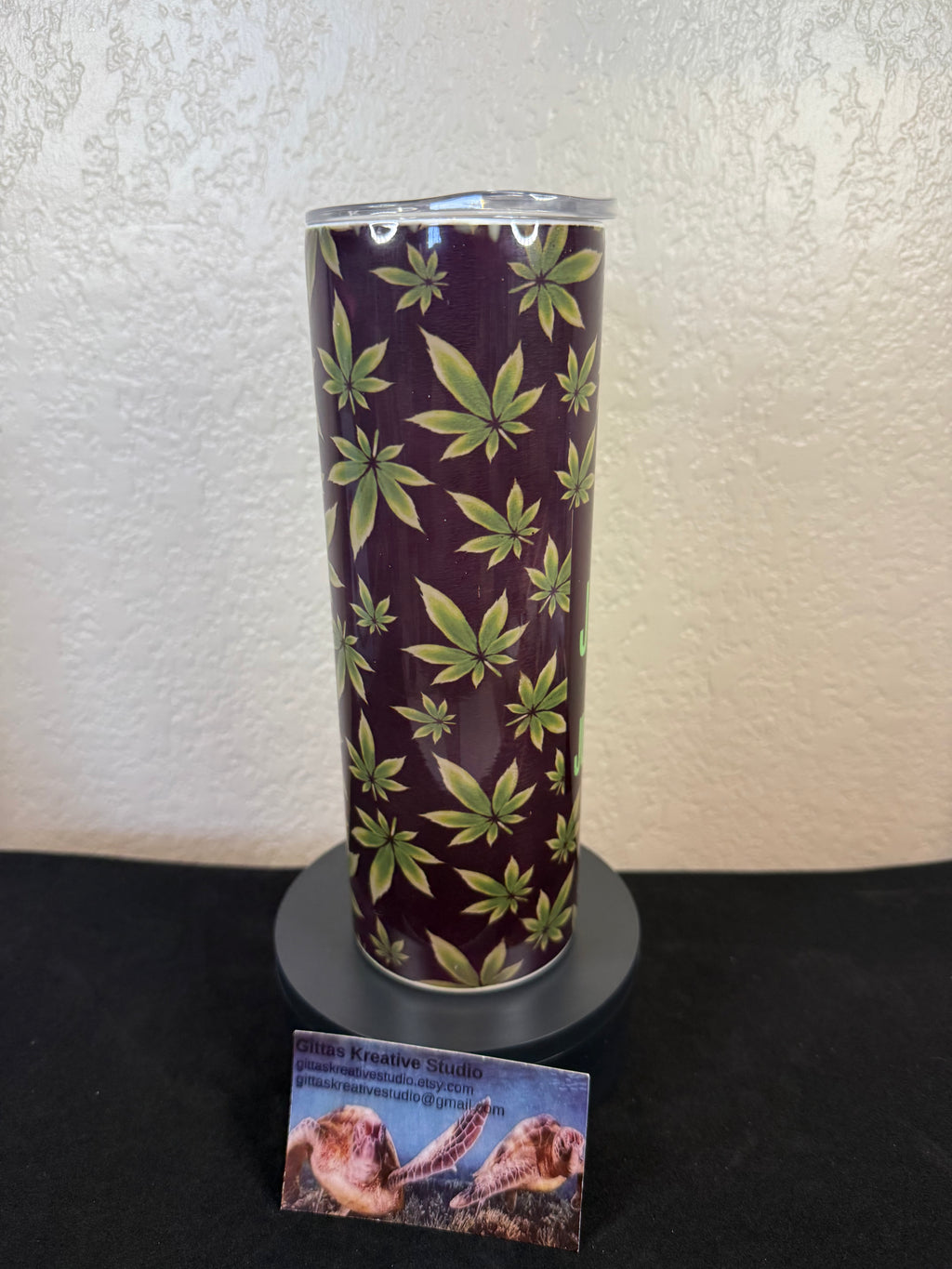 20oz Green Leaf Tumbler. Sublimation Cup