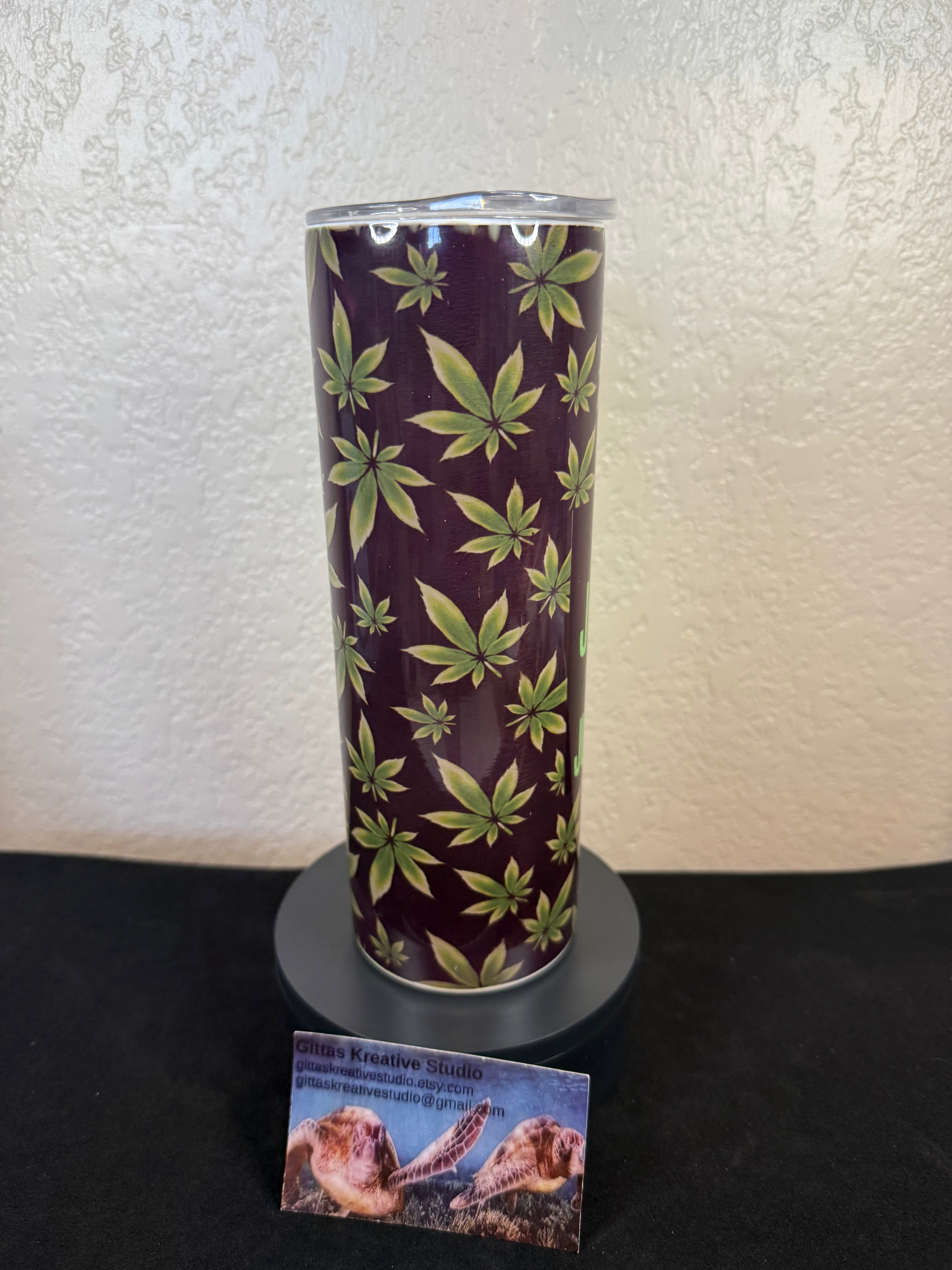 20oz Green Leaf Tumbler. Sublimation Cup