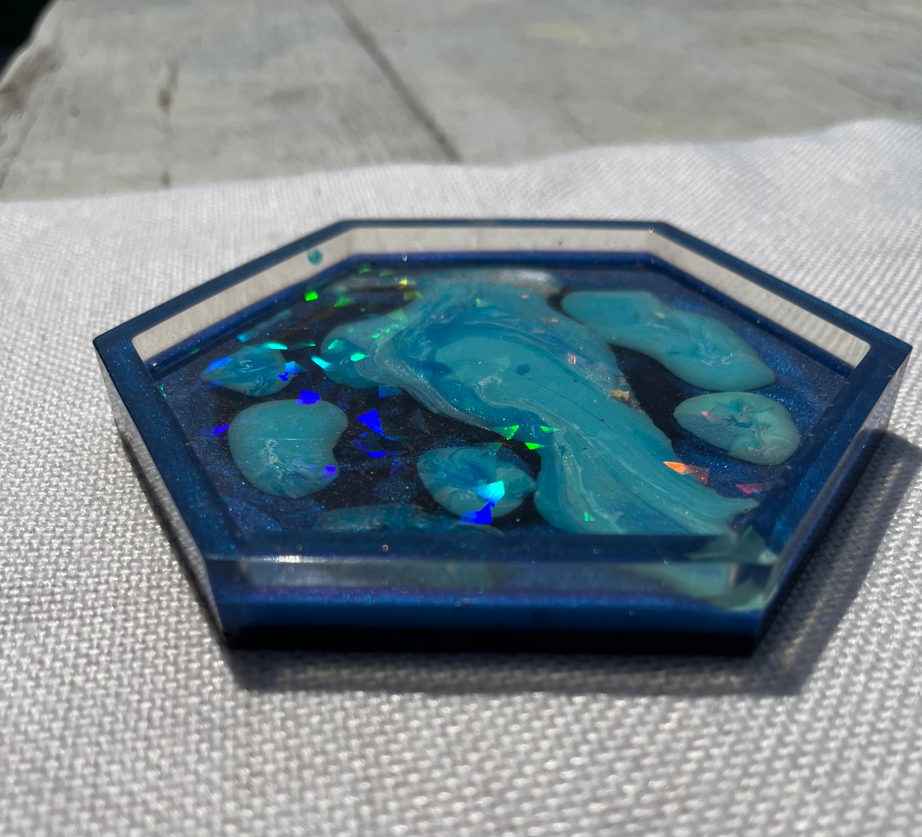 Holographic Resin Coasters choice of color