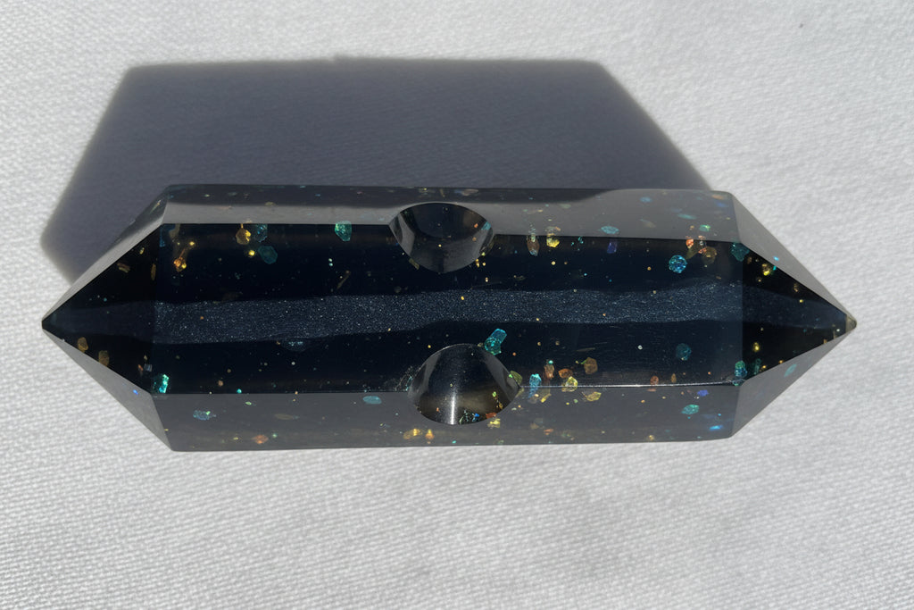 Custom Black Mica and Gold Flake Ashtray, Trinket Dish, Change Dish.