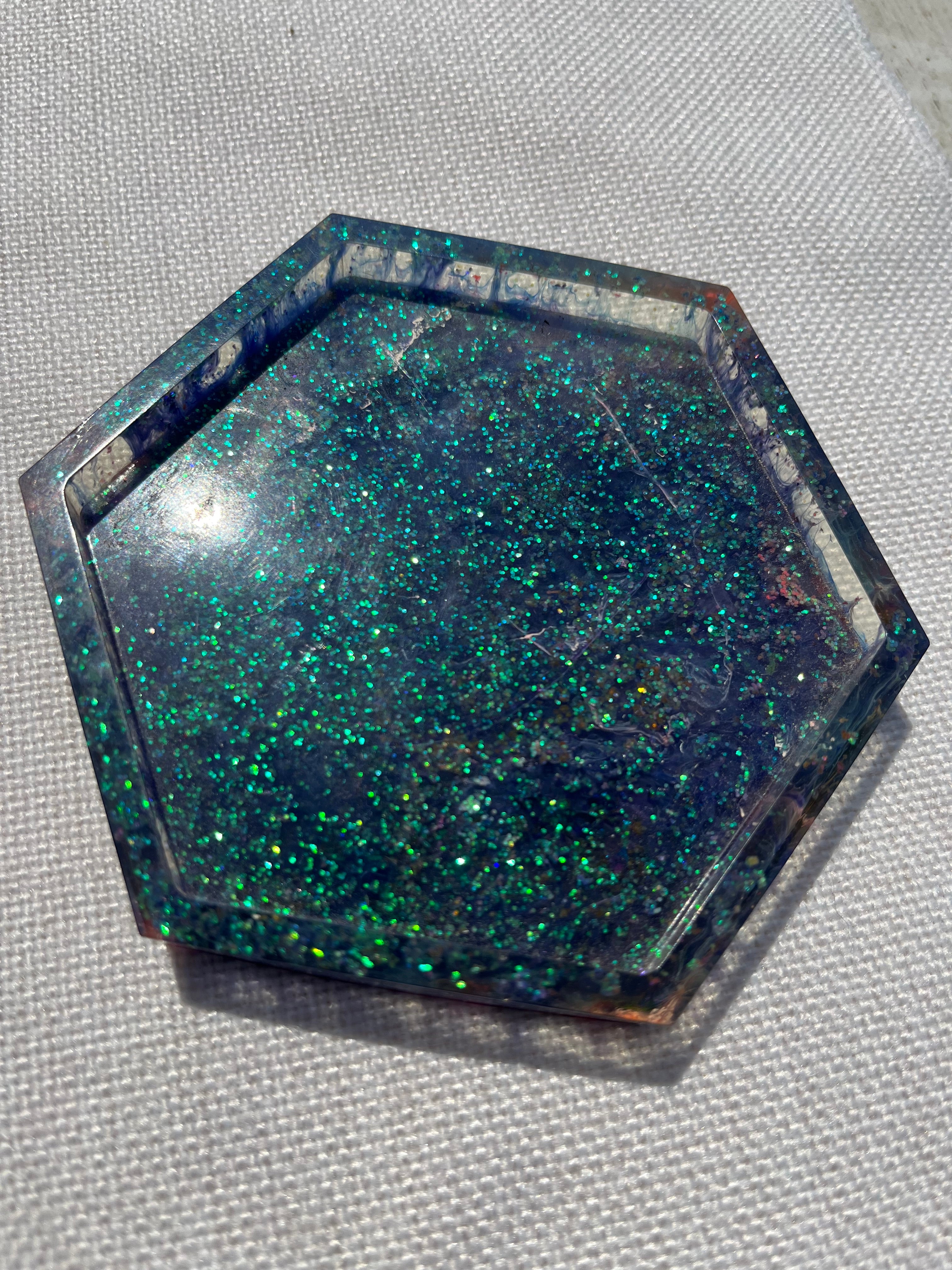 Holographic Resin Coasters choice of color