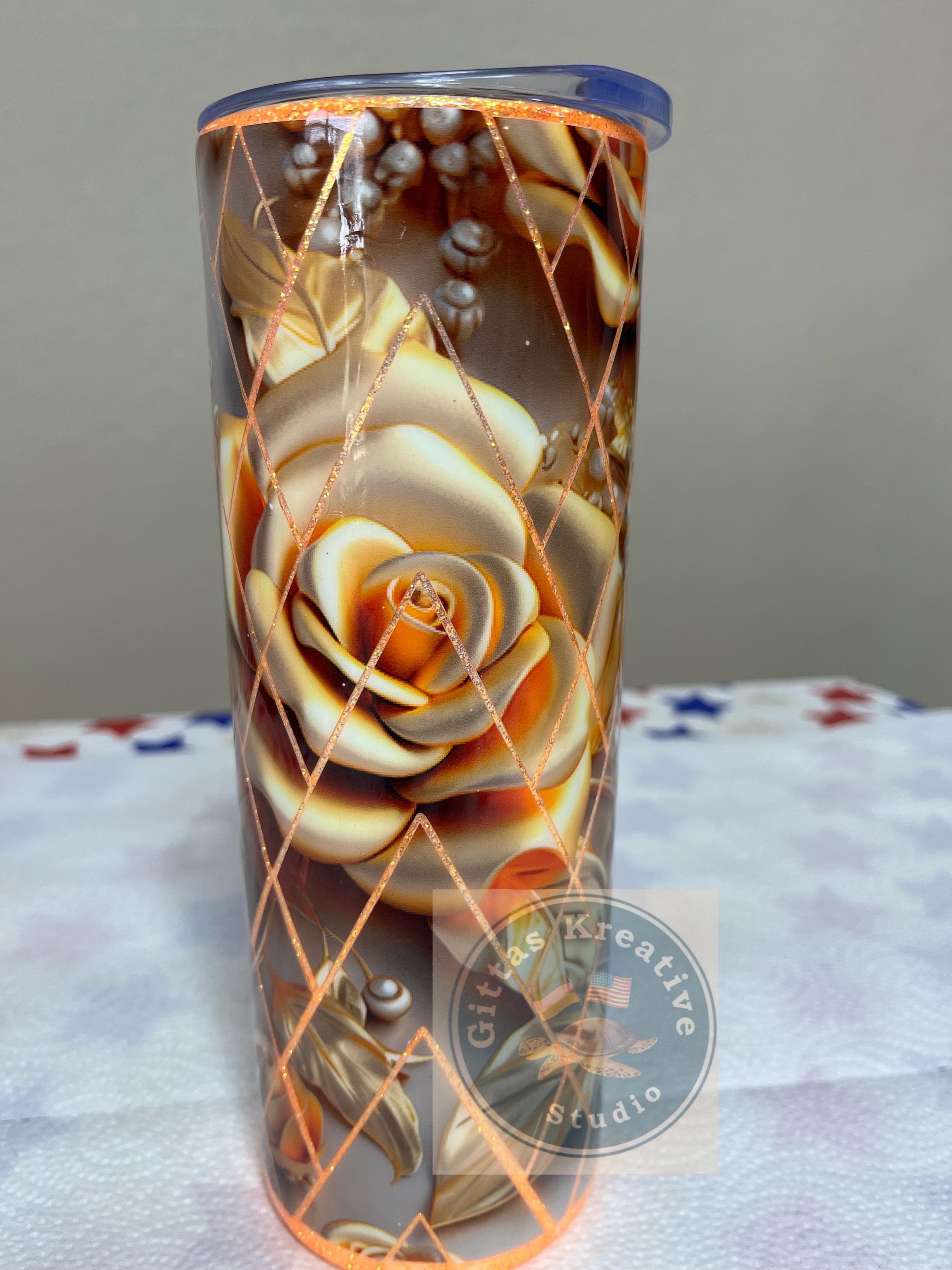 5. 20oz Yellow Rose Tumbler