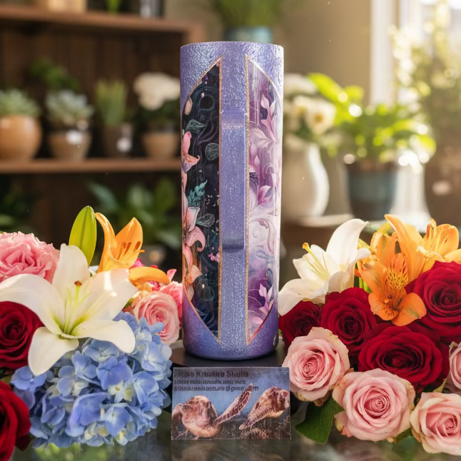 30oz Purple Lilies Tumbler