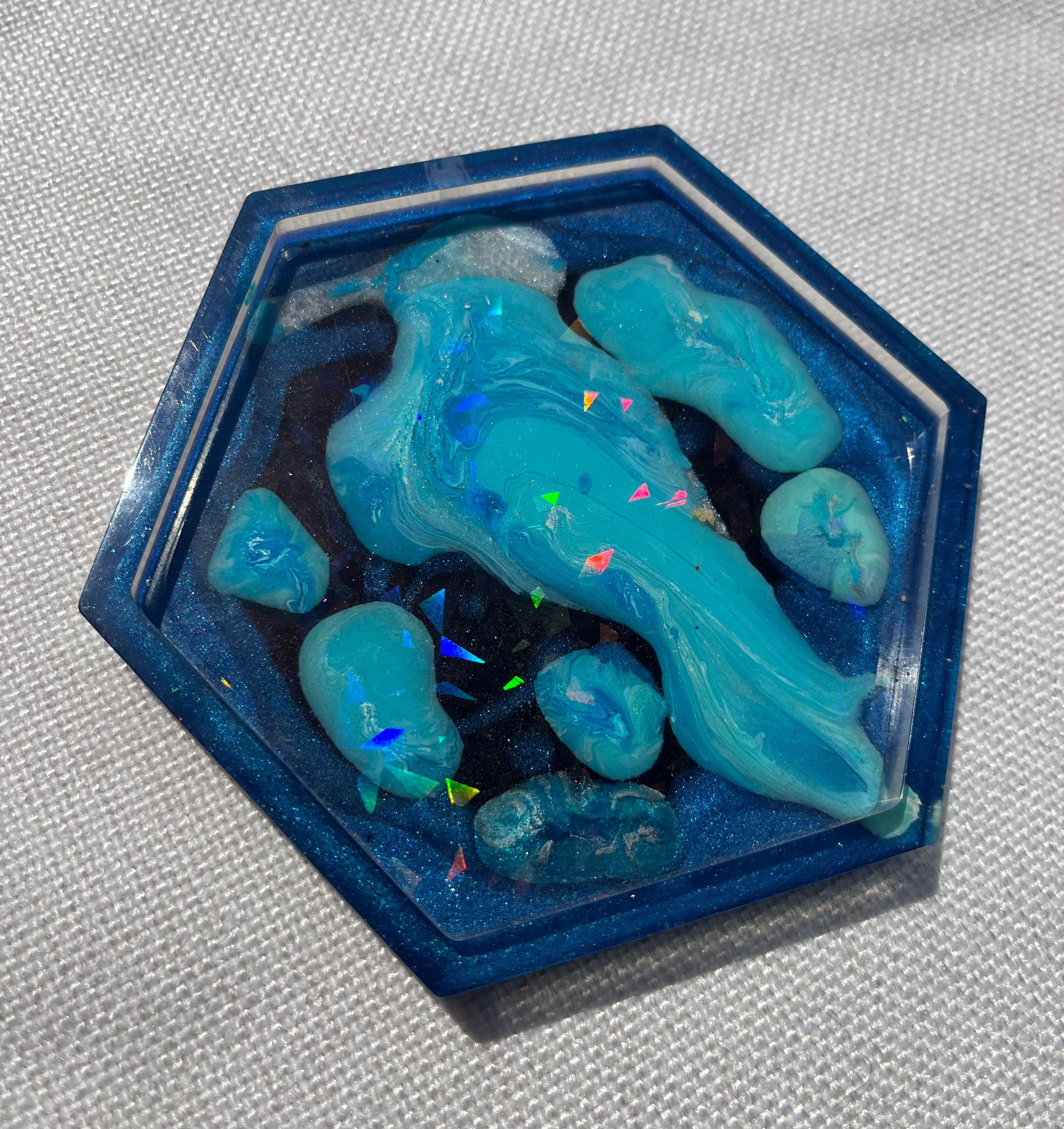 Holographic Resin Coasters choice of color