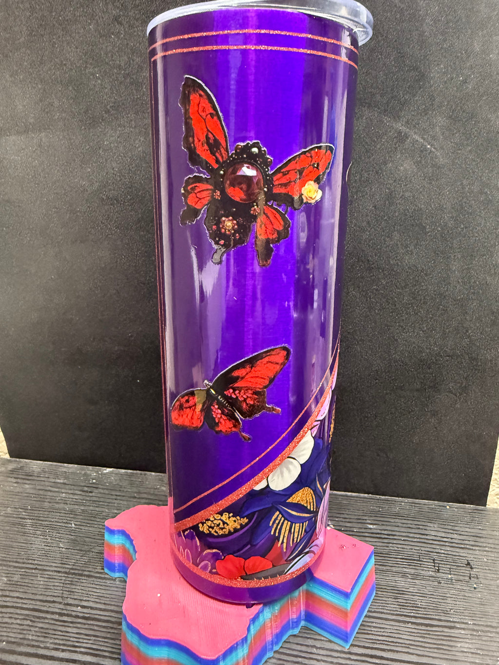 20oz Purple Butterfly Tumbler