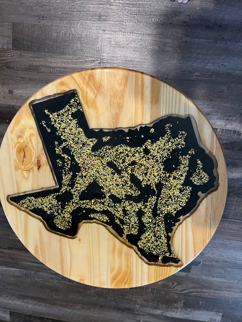 Texas Gold Resin End Table