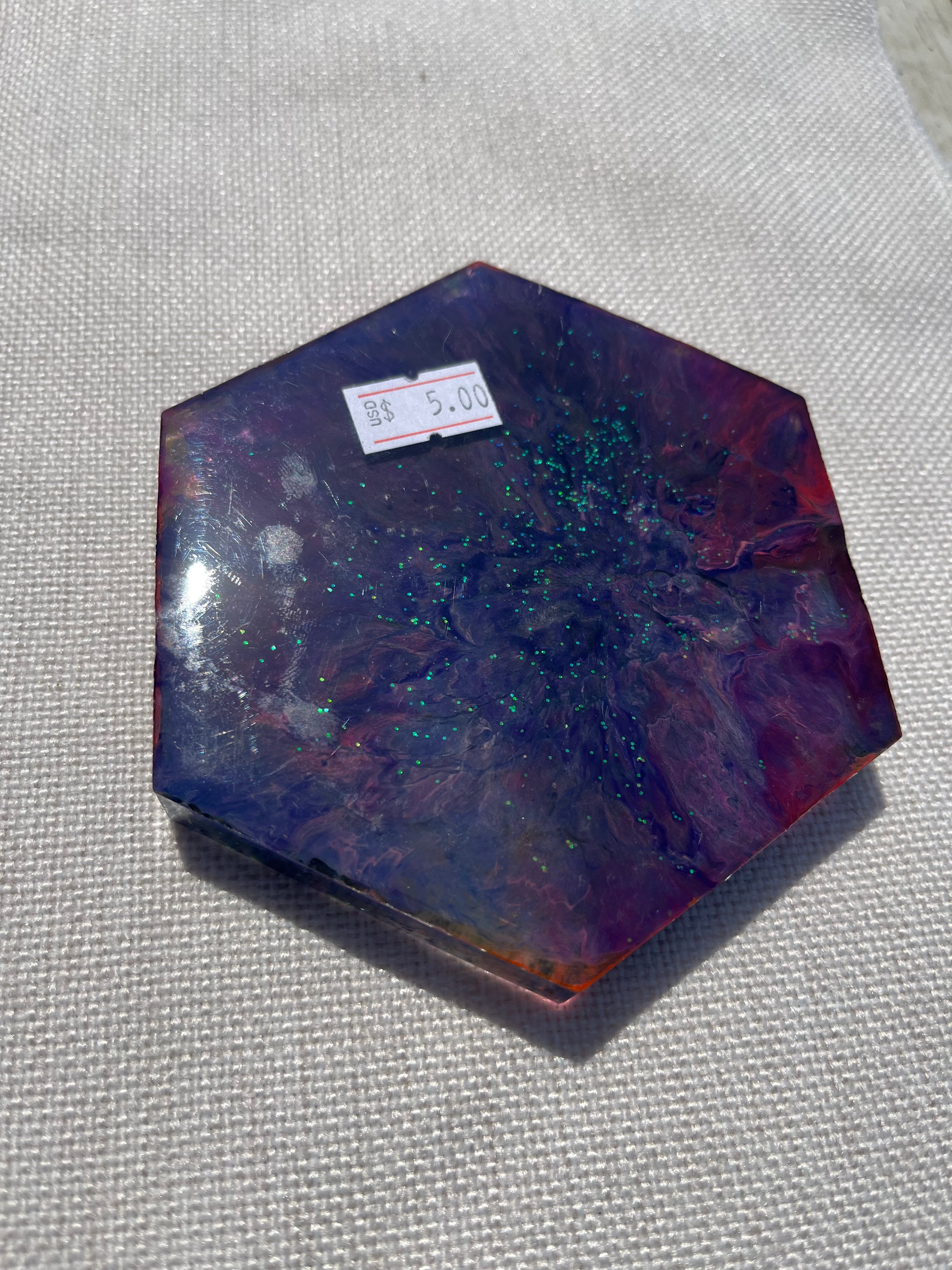 Holographic Resin Coasters choice of color