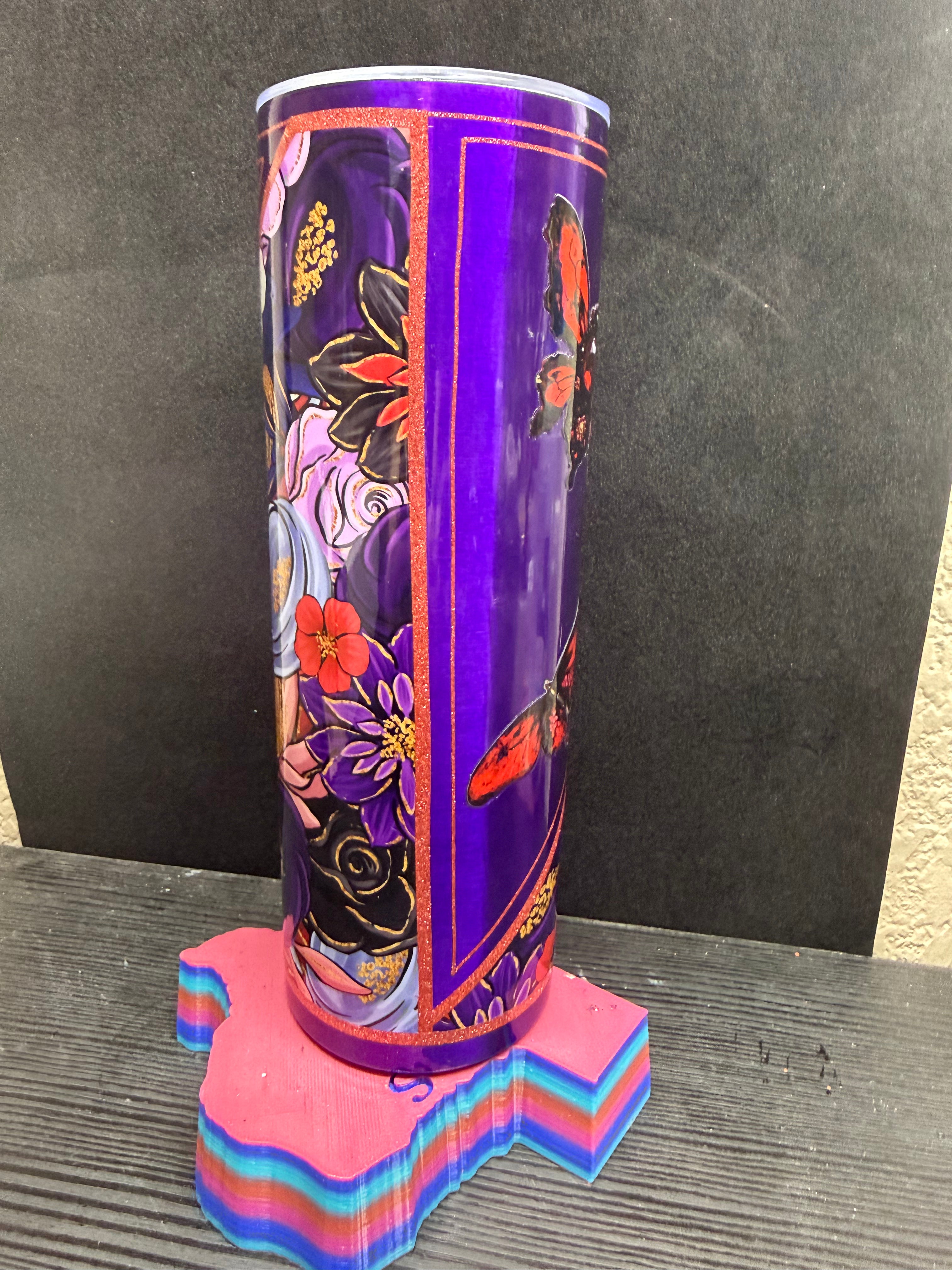 20oz Purple Butterfly Tumbler