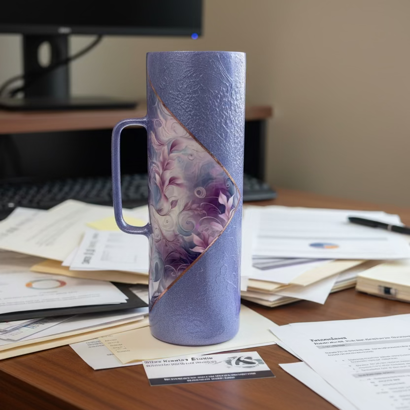 30oz Purple Lilies Tumbler