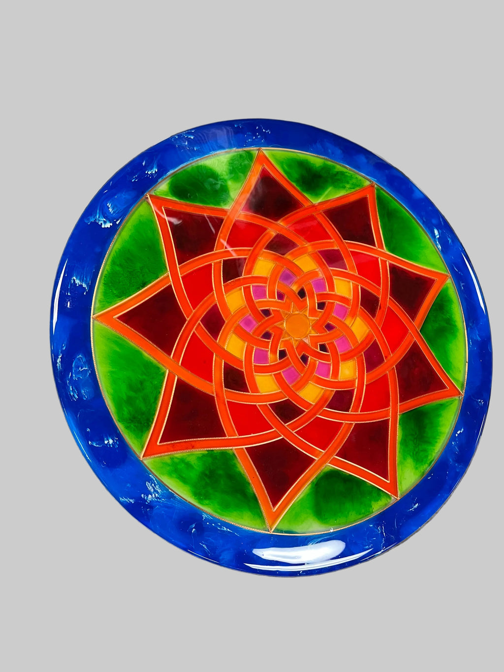 Mandala Resin End Table