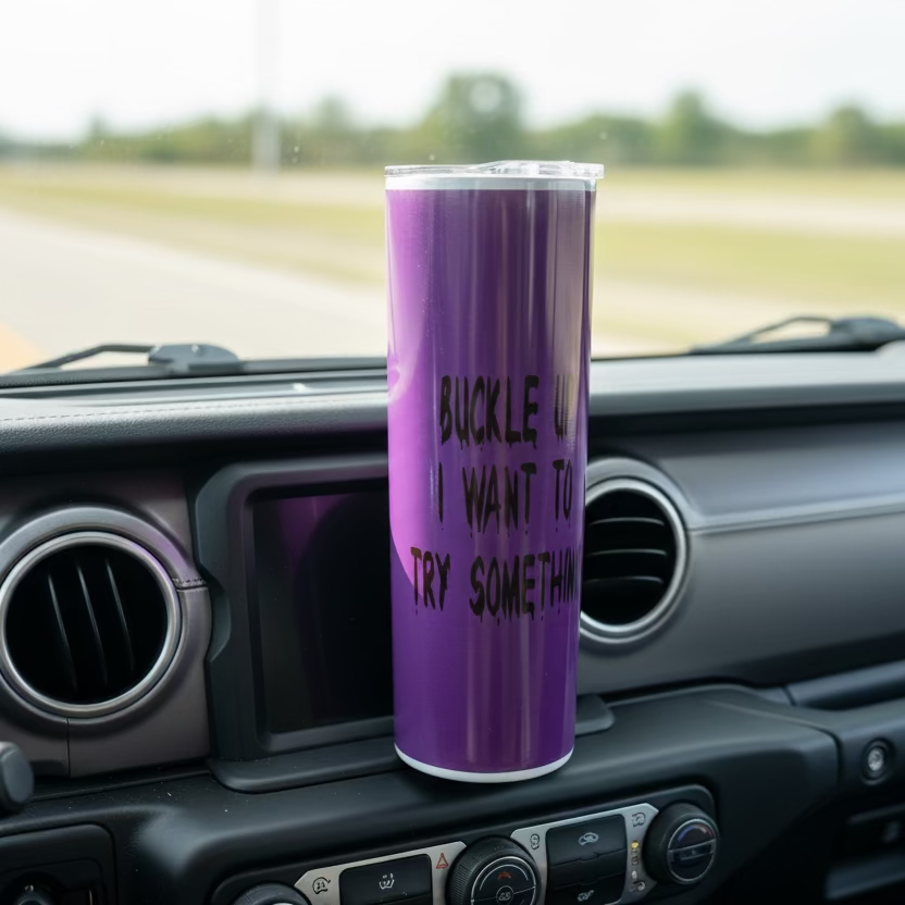 20oz Jeep Saying Tumbler. Sublimation Cup