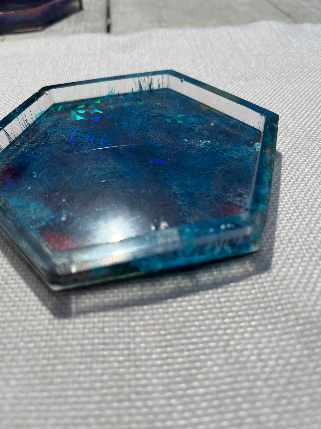 Holographic Resin Coasters choice of color