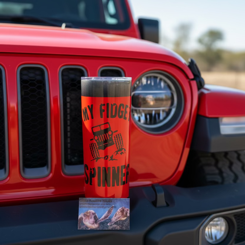 20oz Jeep Fidget Spinner Tumbler. Sublimation Cup