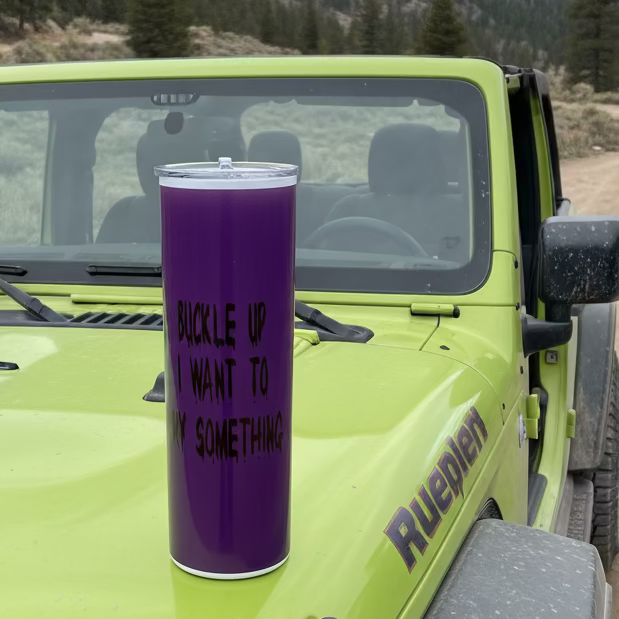 20oz Jeep Saying Tumbler. Sublimation Cup