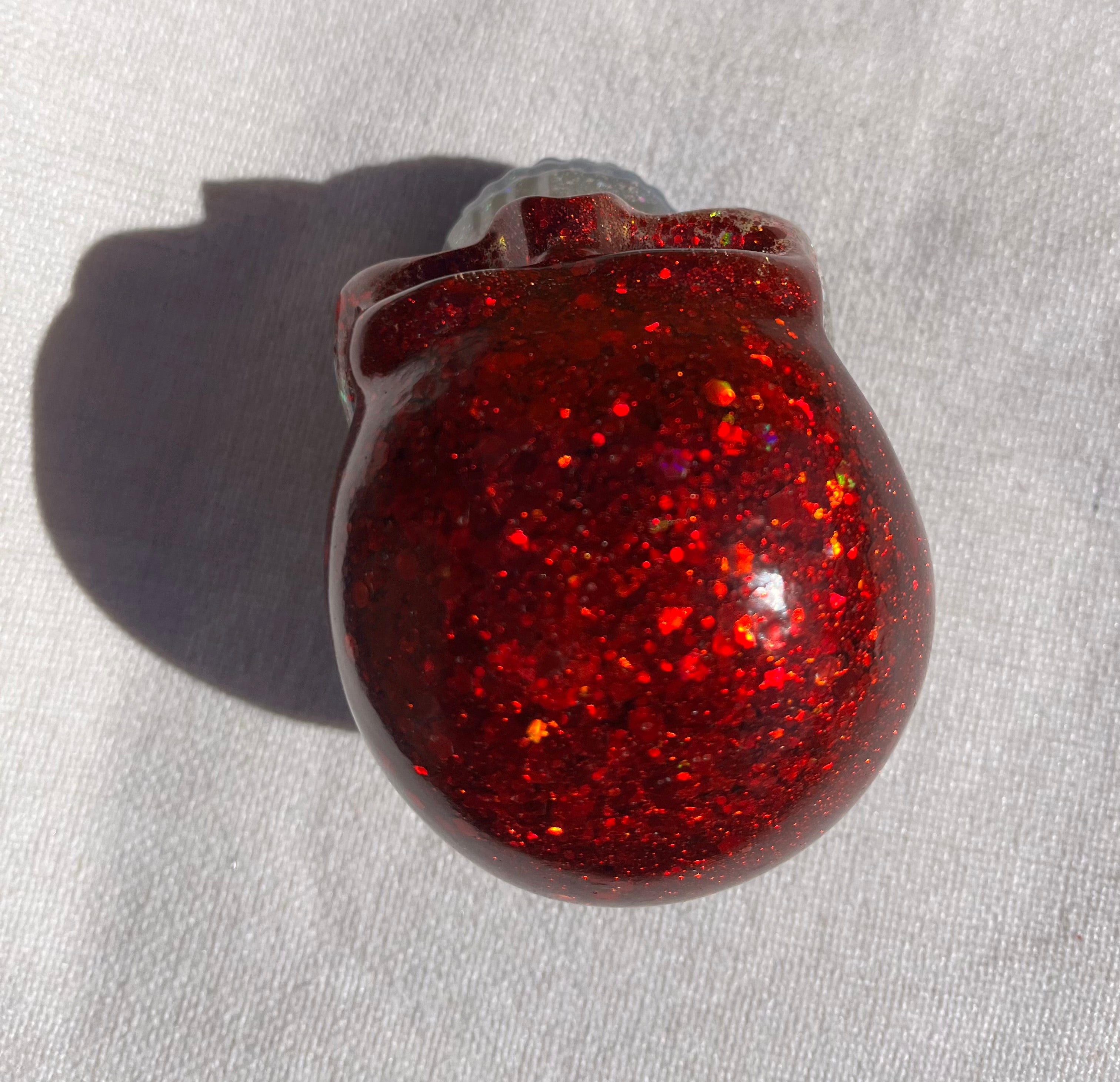 Patriotic Skull with Glitter and Resin