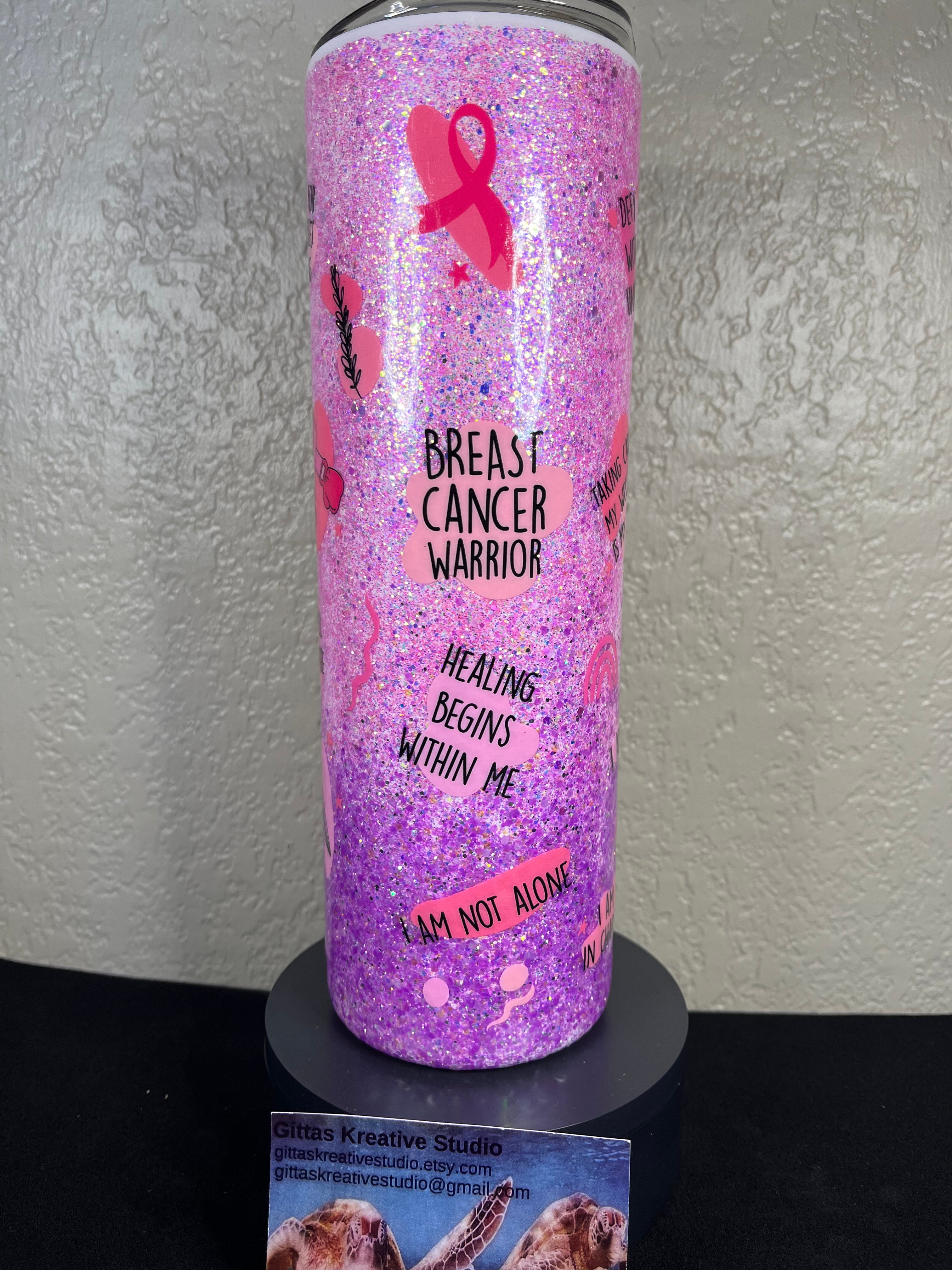 30oz Breast Cancer Positive Affirmations Tumbler