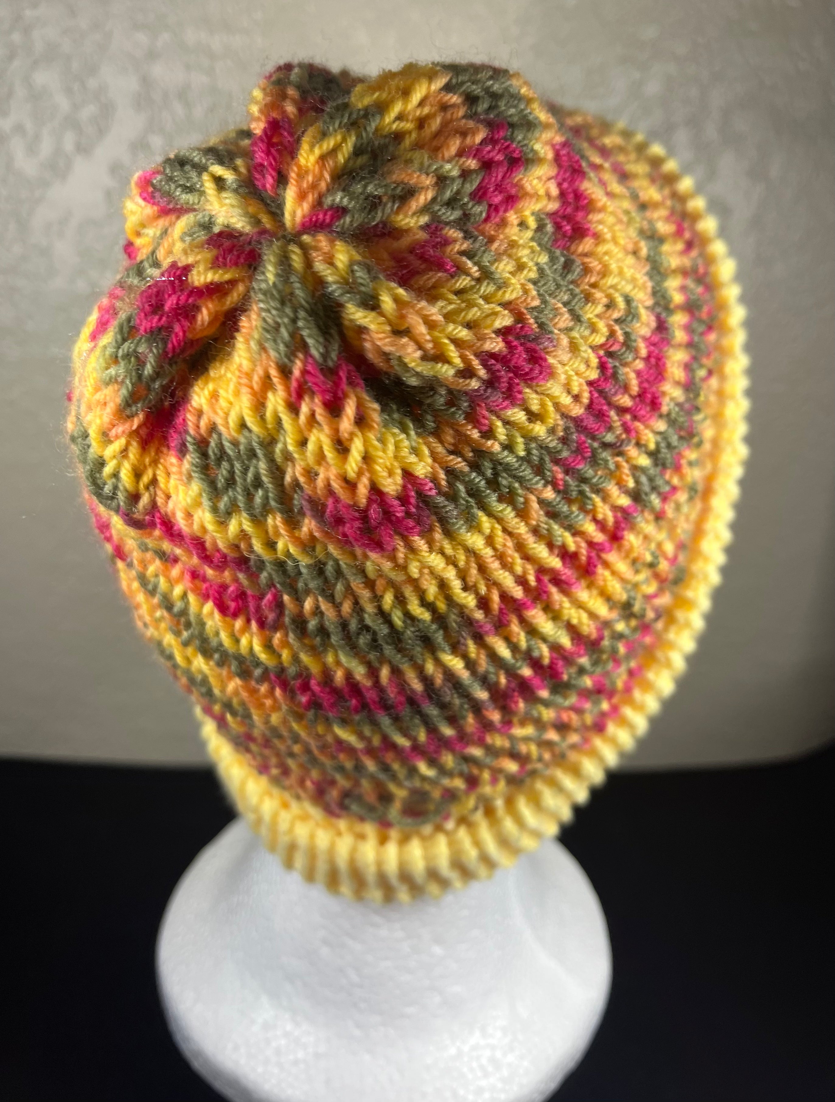 Reversible Beanie with Yellow Rim