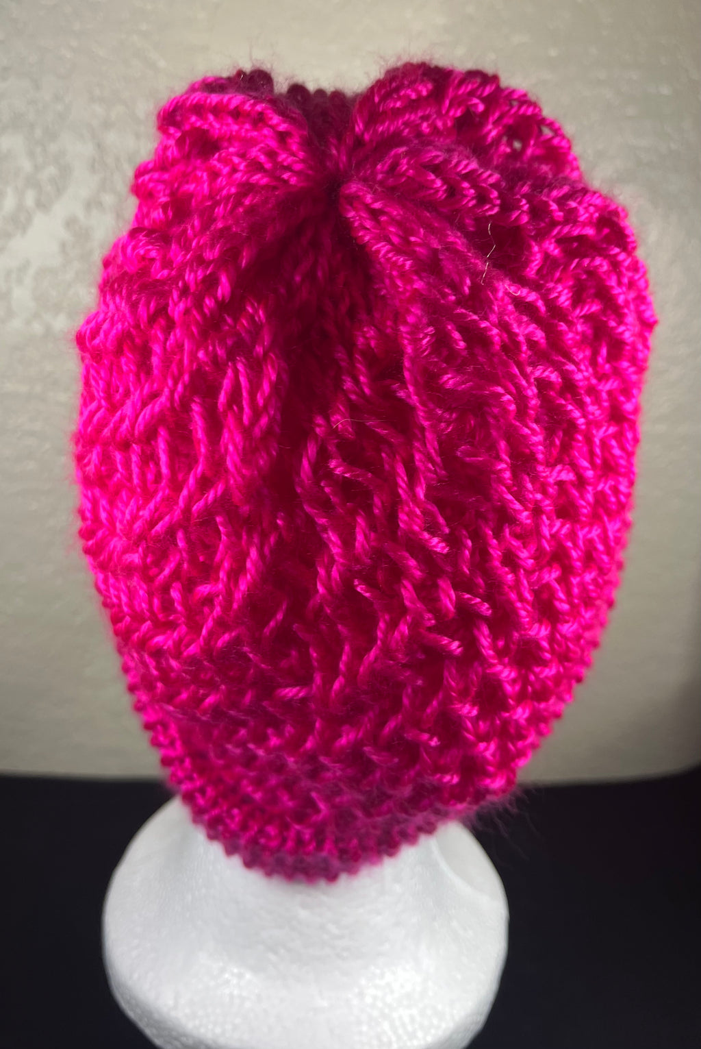 Reversible Hat or Beanie with Lace Design