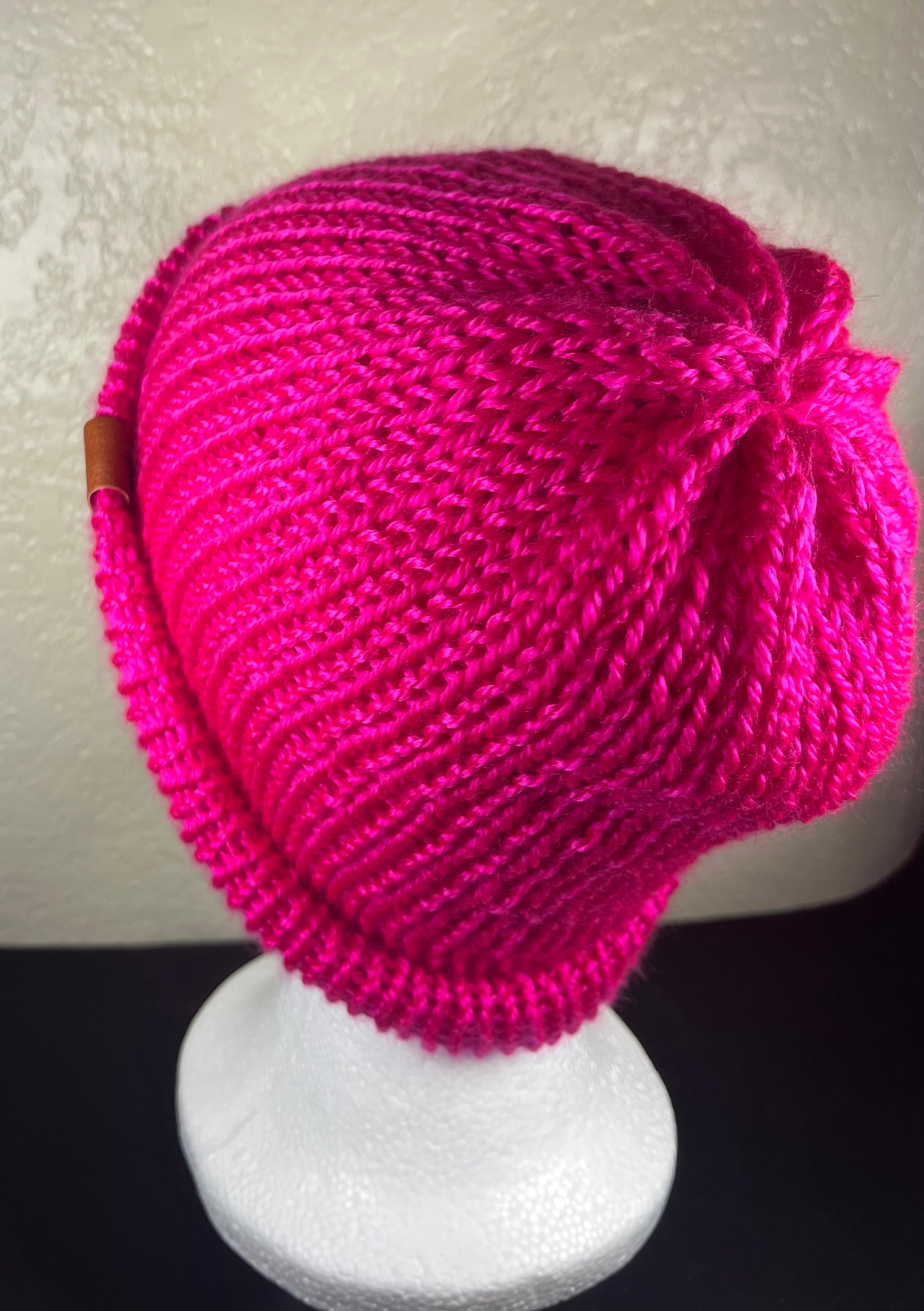 Reversible Hat or Beanie with Lace Design