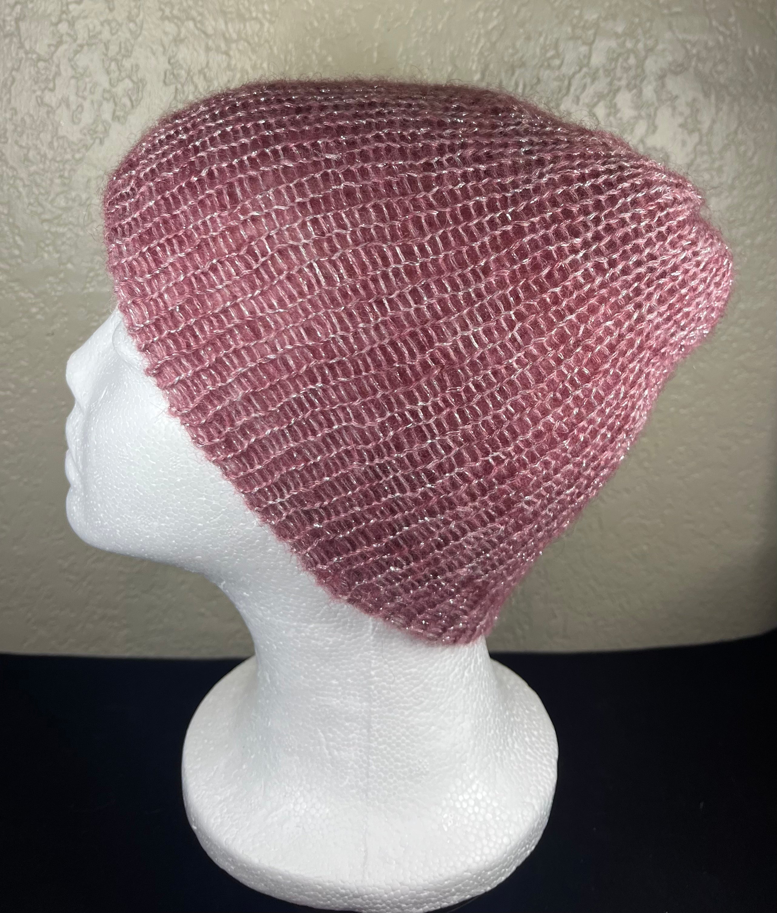 Pink shimmer Beanie