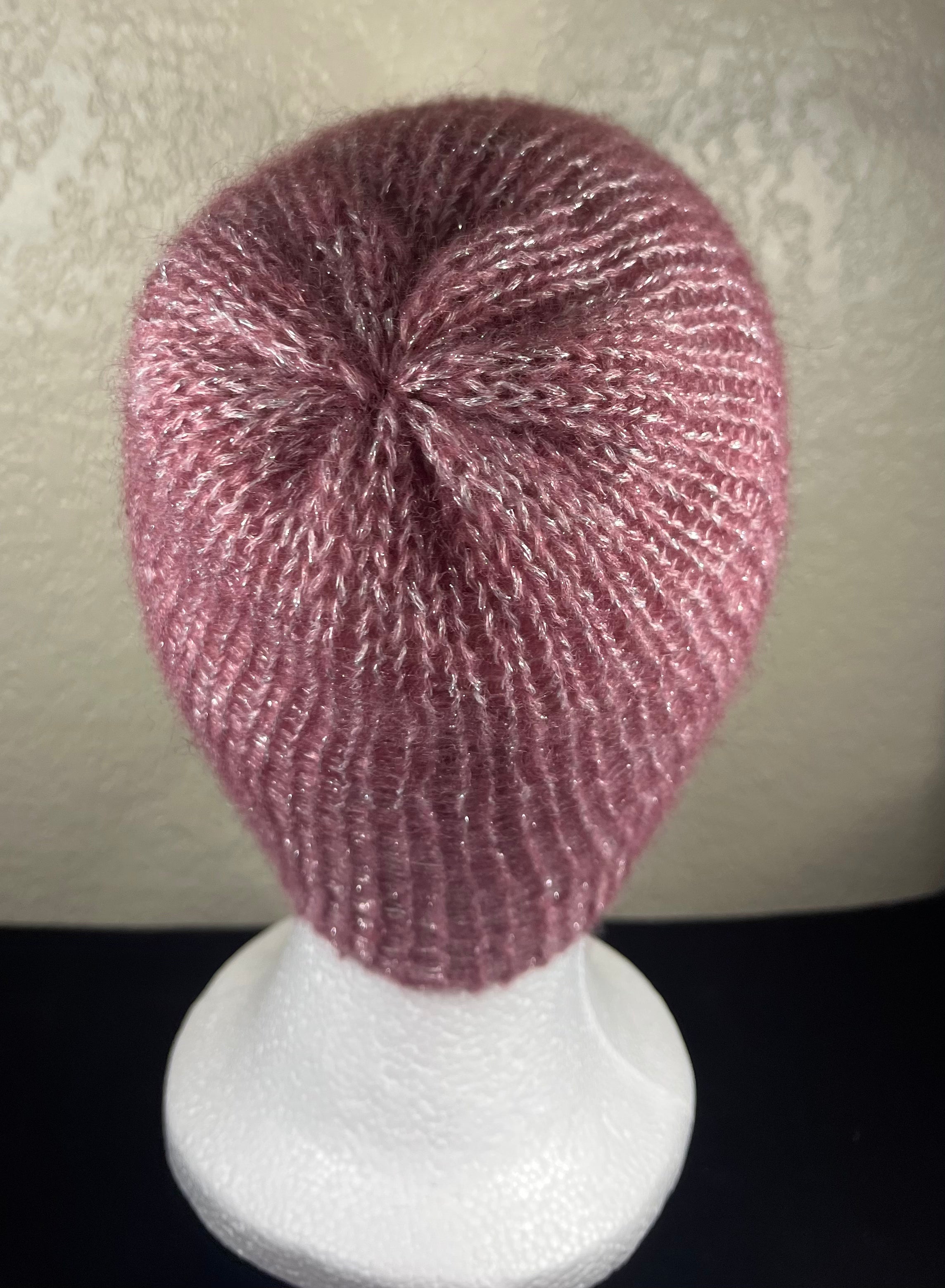 Pink shimmer Beanie
