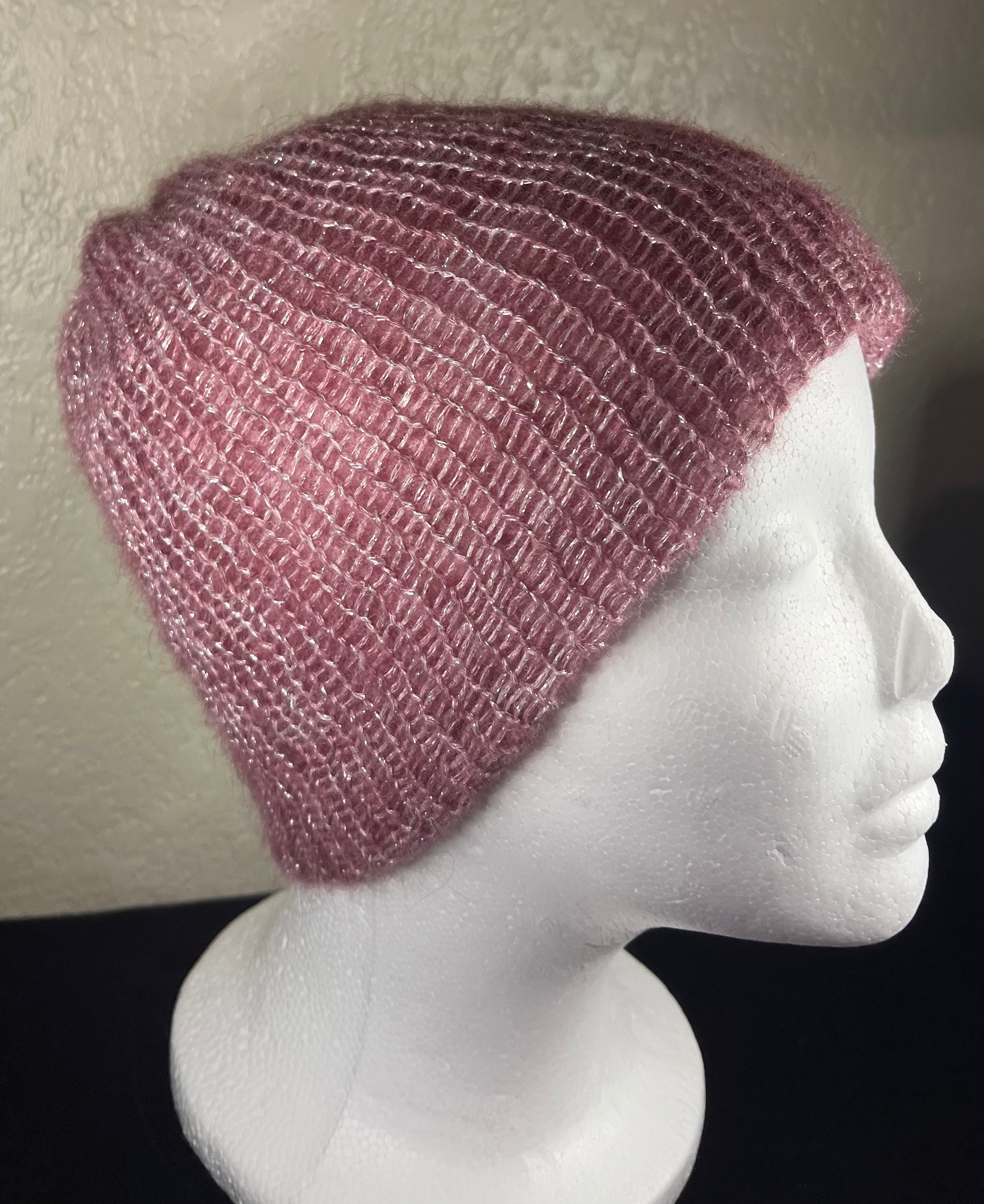 Pink shimmer Beanie