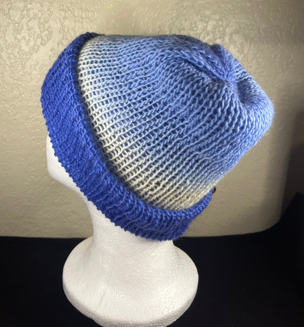 Blue Reversible Hat or Beanie
