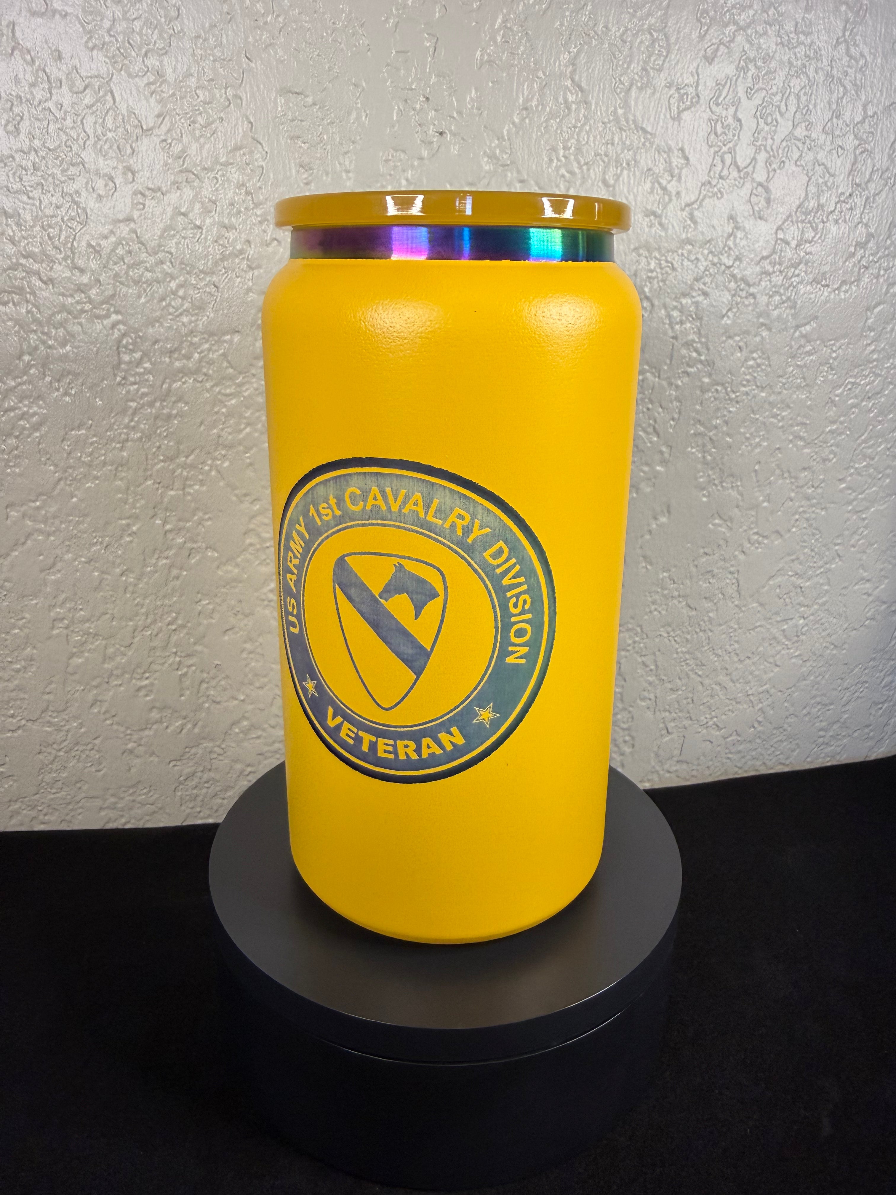 16oz 1st CAV Veteran laser edged Tumbler