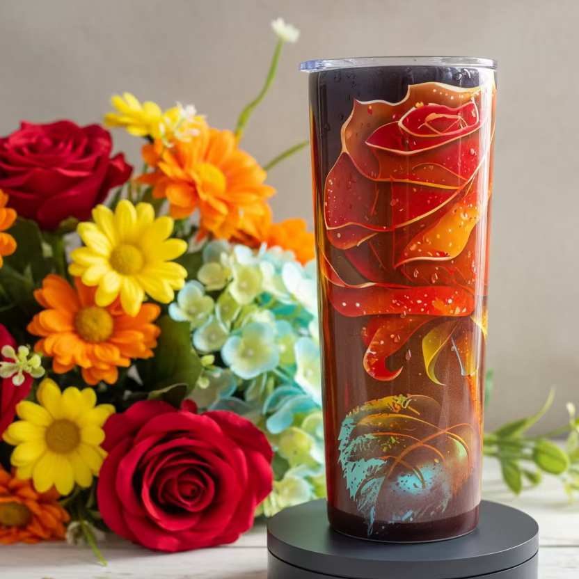 20oz  Rose Sublimation Tumbler