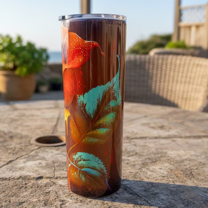 20oz  Rose Sublimation Tumbler