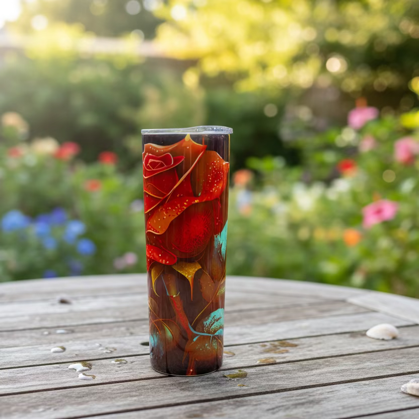 20oz  Rose Sublimation Tumbler