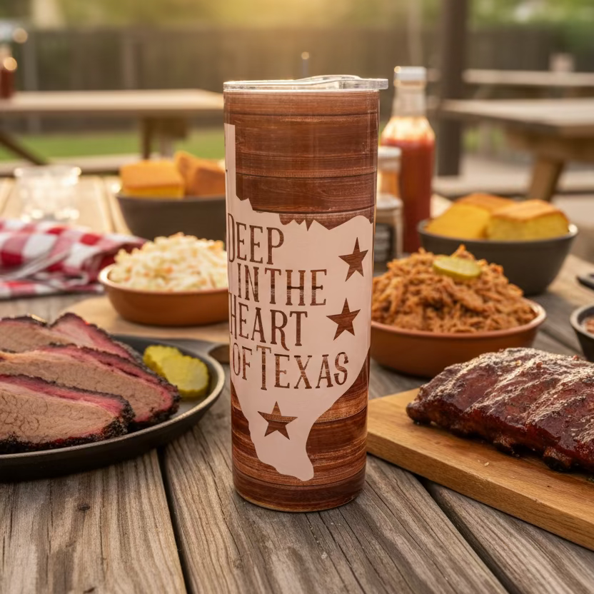 20oz Deep in the Heart of Texas Sublimation Tumbler