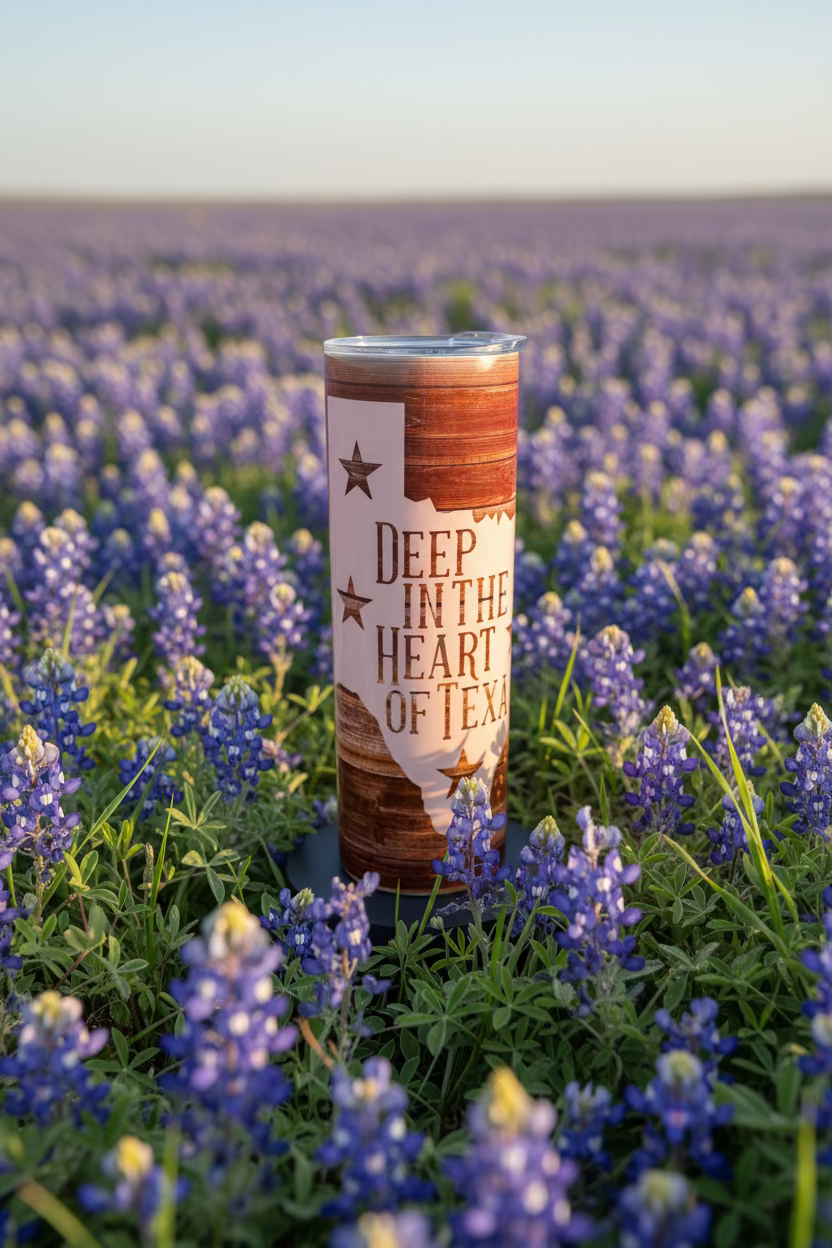 20oz Deep in the Heart of Texas Sublimation Tumbler