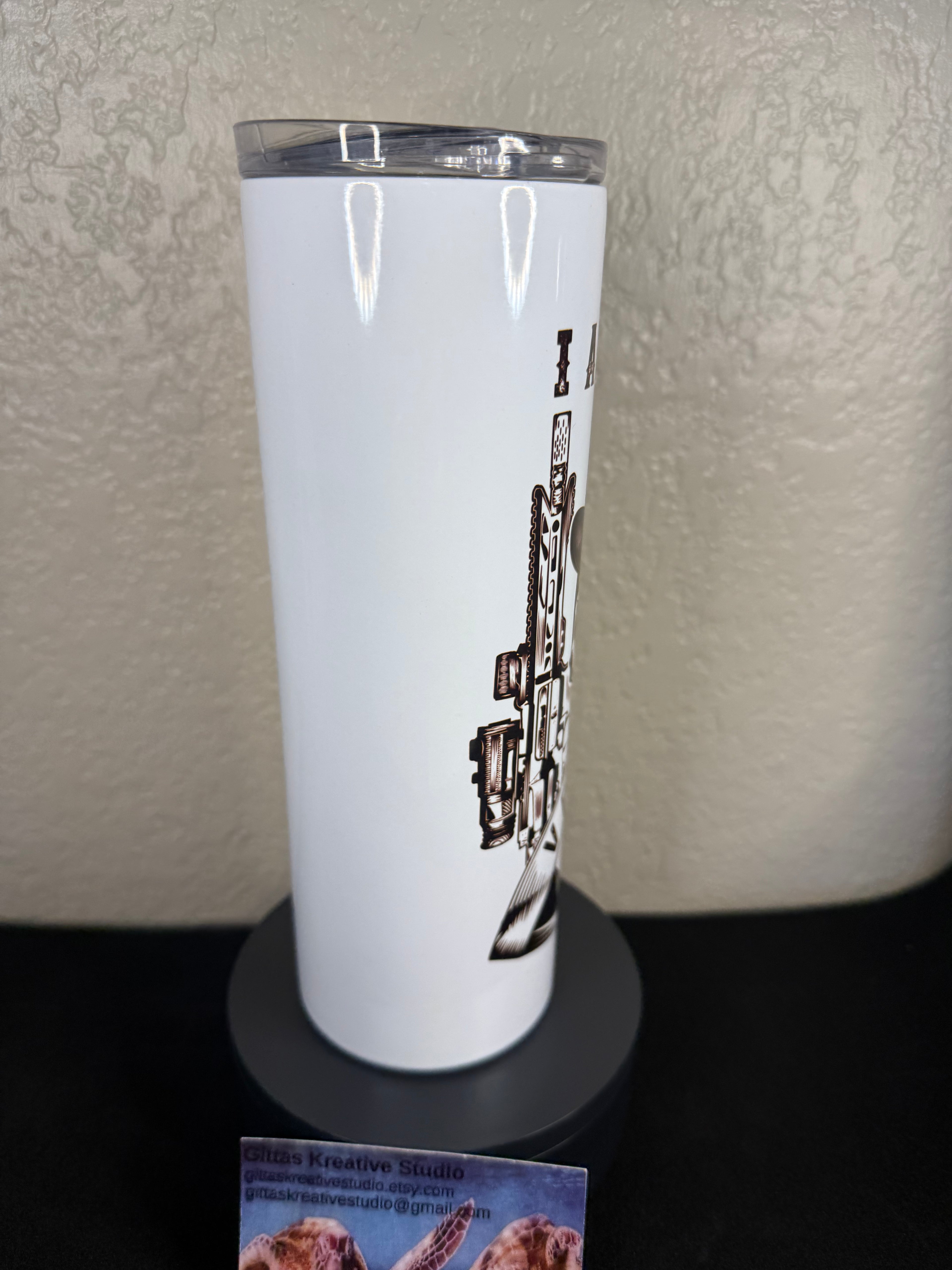 20oz Proud Veteran  Tumbler Sublimation