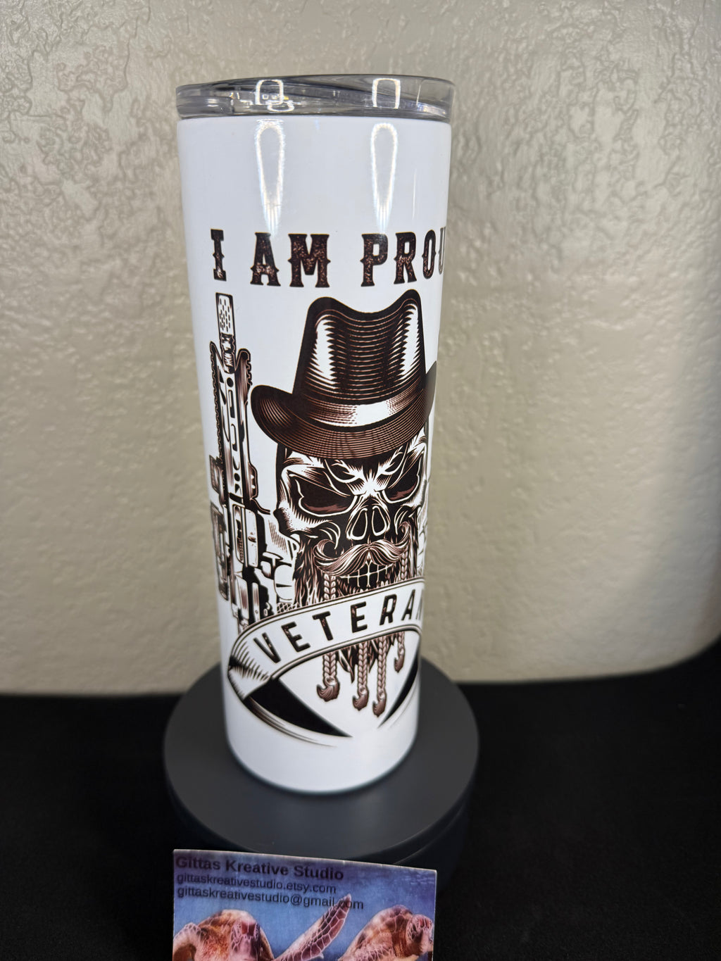 20oz Proud Veteran  Tumbler Sublimation