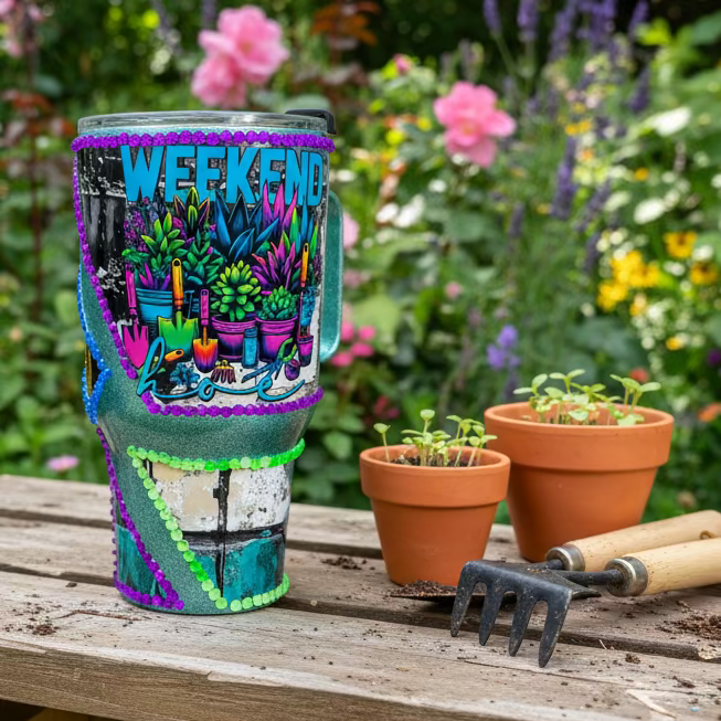 30oz  Modern Curve Gardening Hoe Tumbler