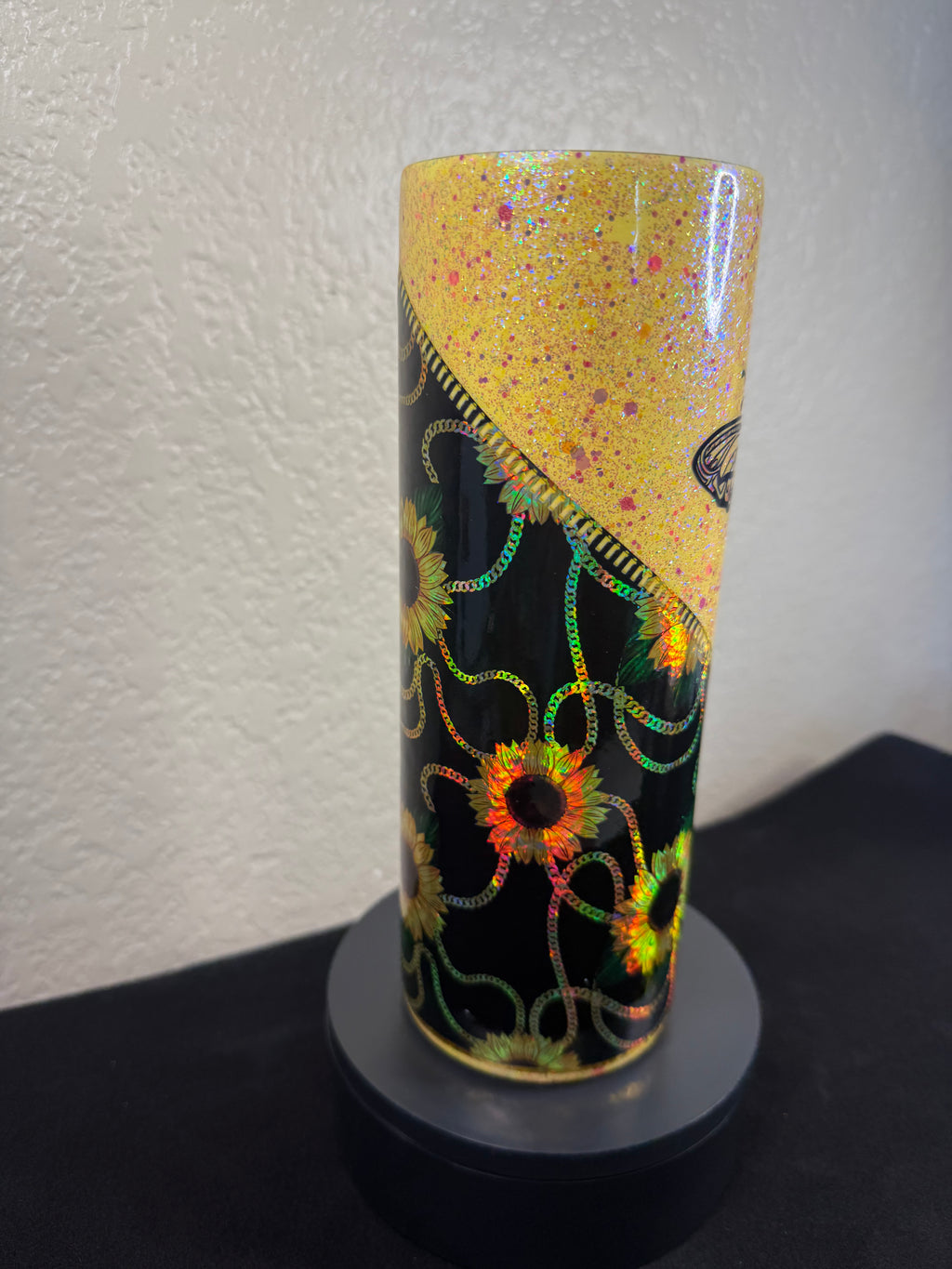 2. 20oz Holographic Sunflower Tumbler