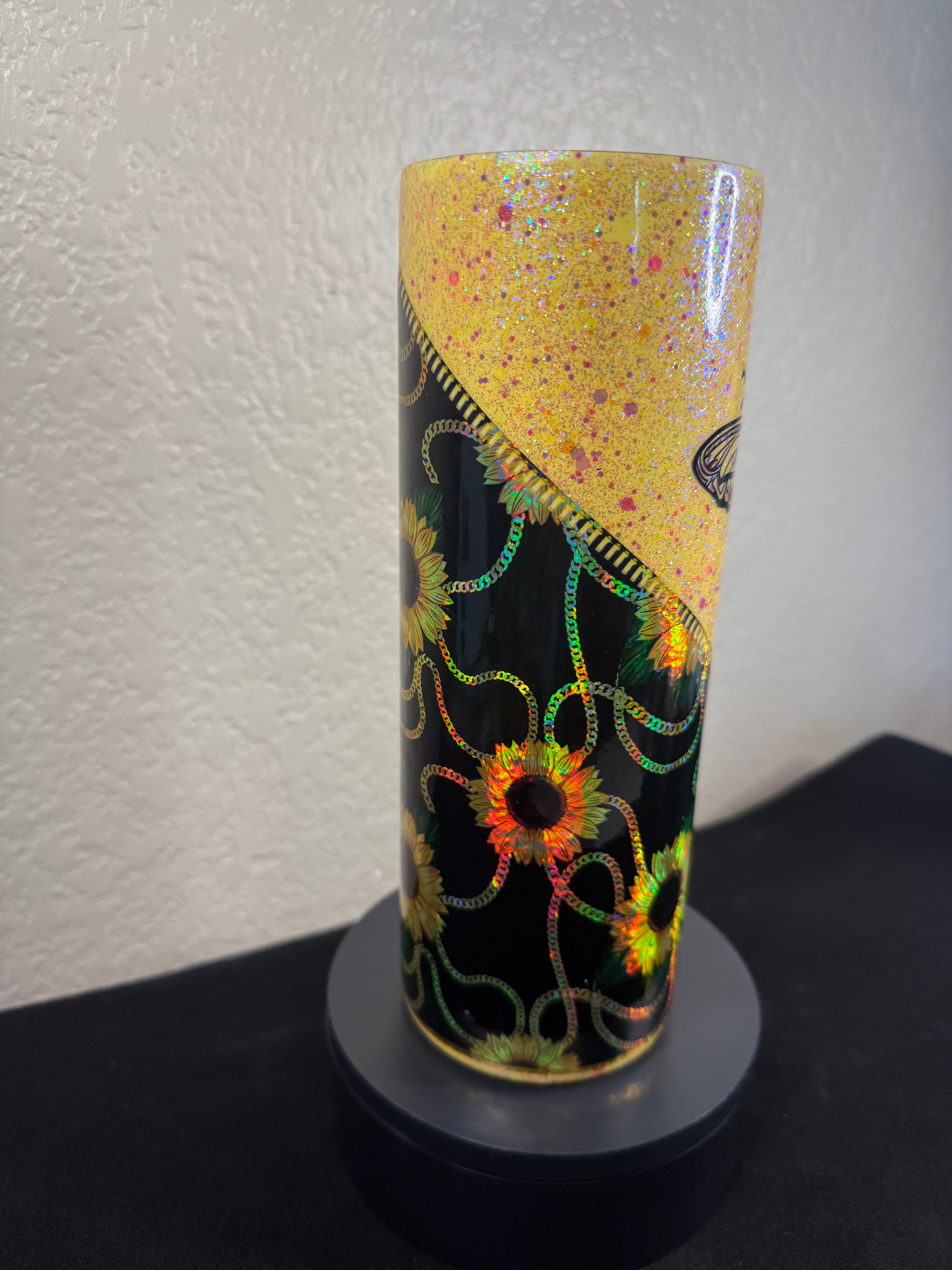 2. 20oz Holographic Sunflower Tumbler