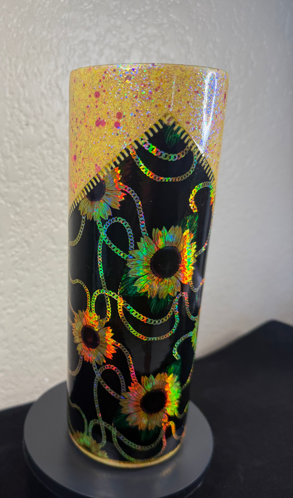 2. 20oz Holographic Sunflower Tumbler