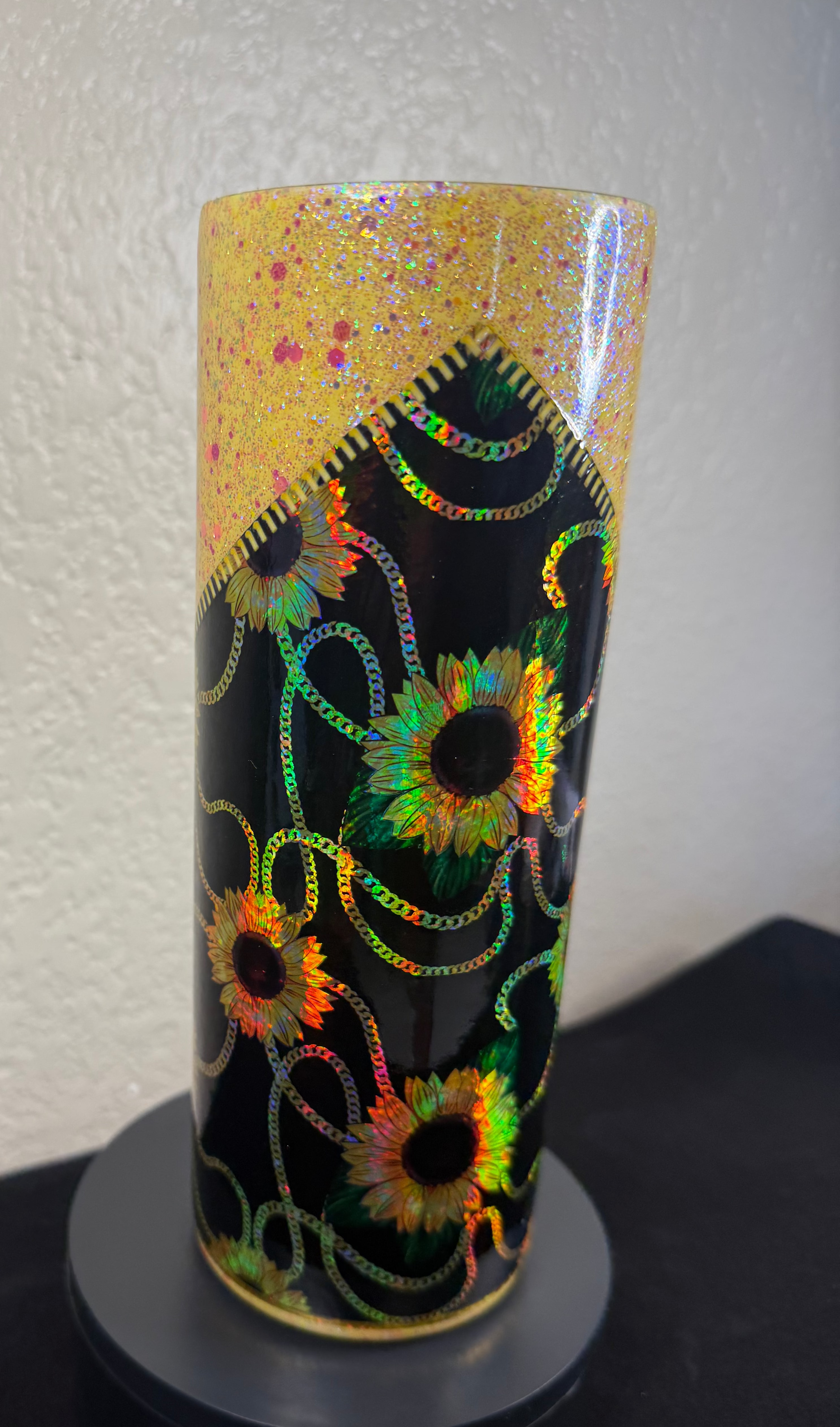 2. 20oz Holographic Sunflower Tumbler