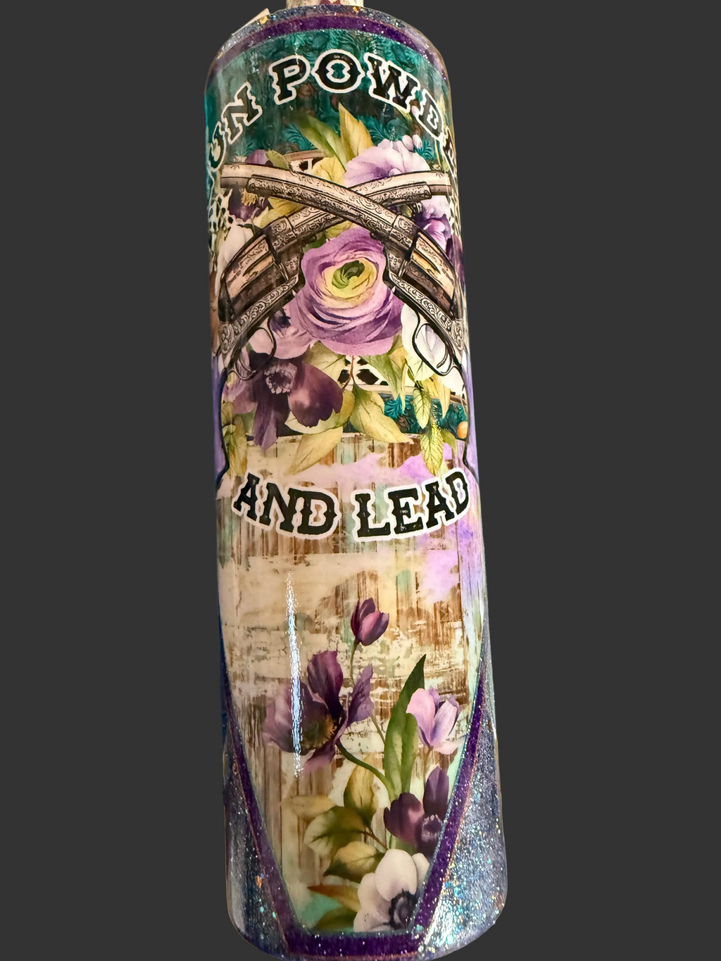 #3 Gun powder and lead purple 30oz Tapered Tumbler