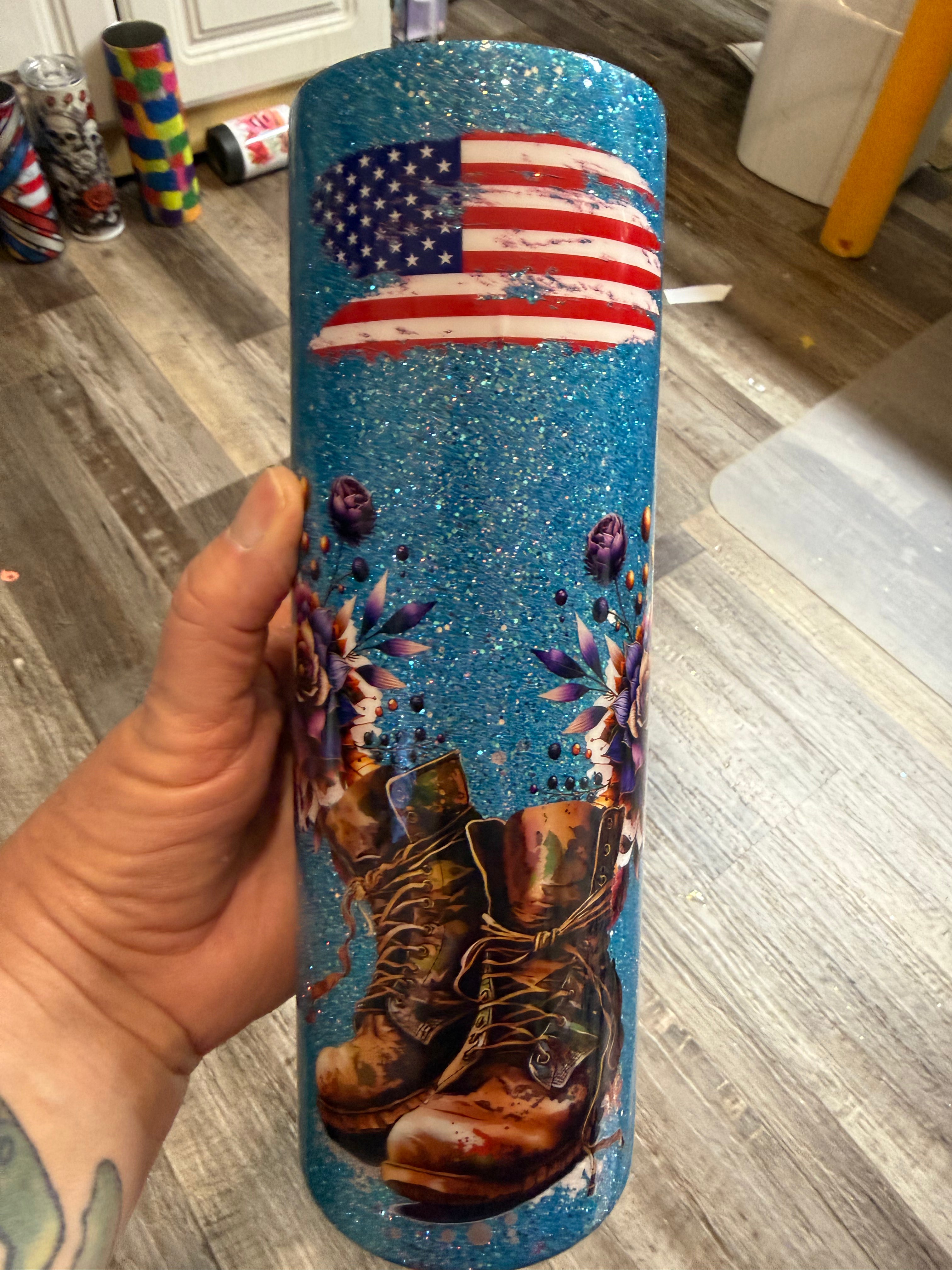 #1 30oz Skull and Combat Boots Tumbler