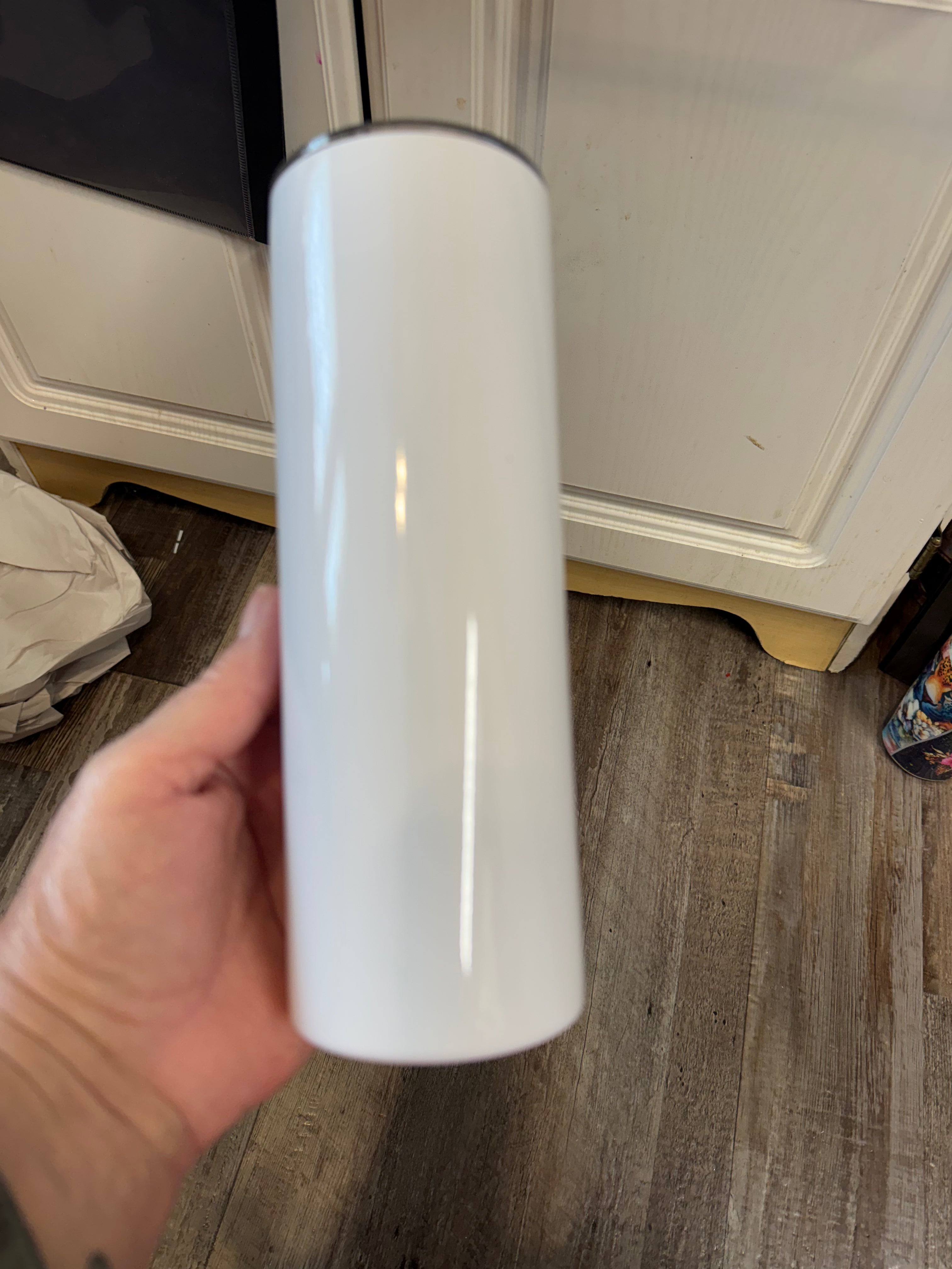 20oz Custom Silver Glitter Tumbler