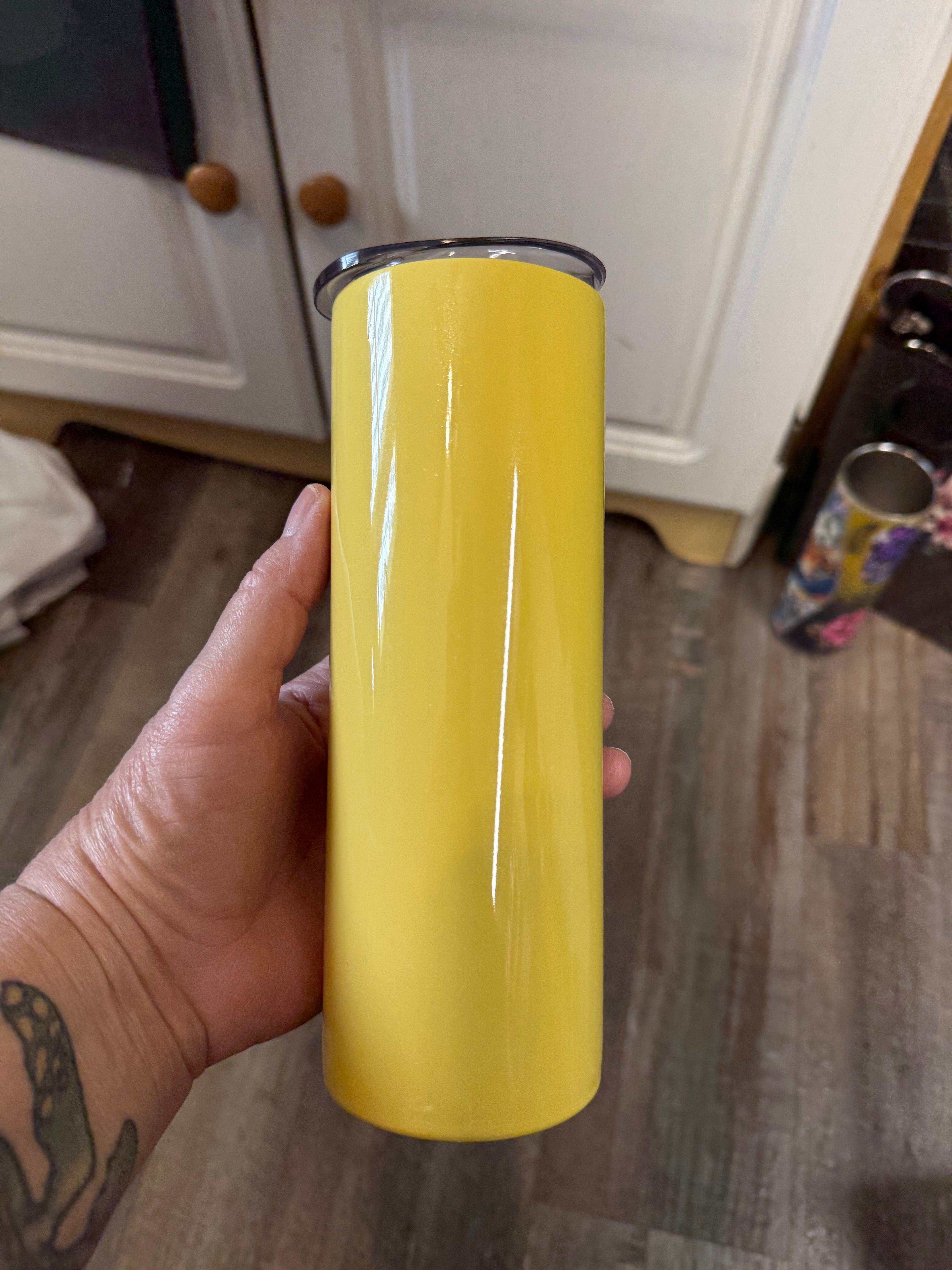 20oz Custom Silver Glitter Tumbler