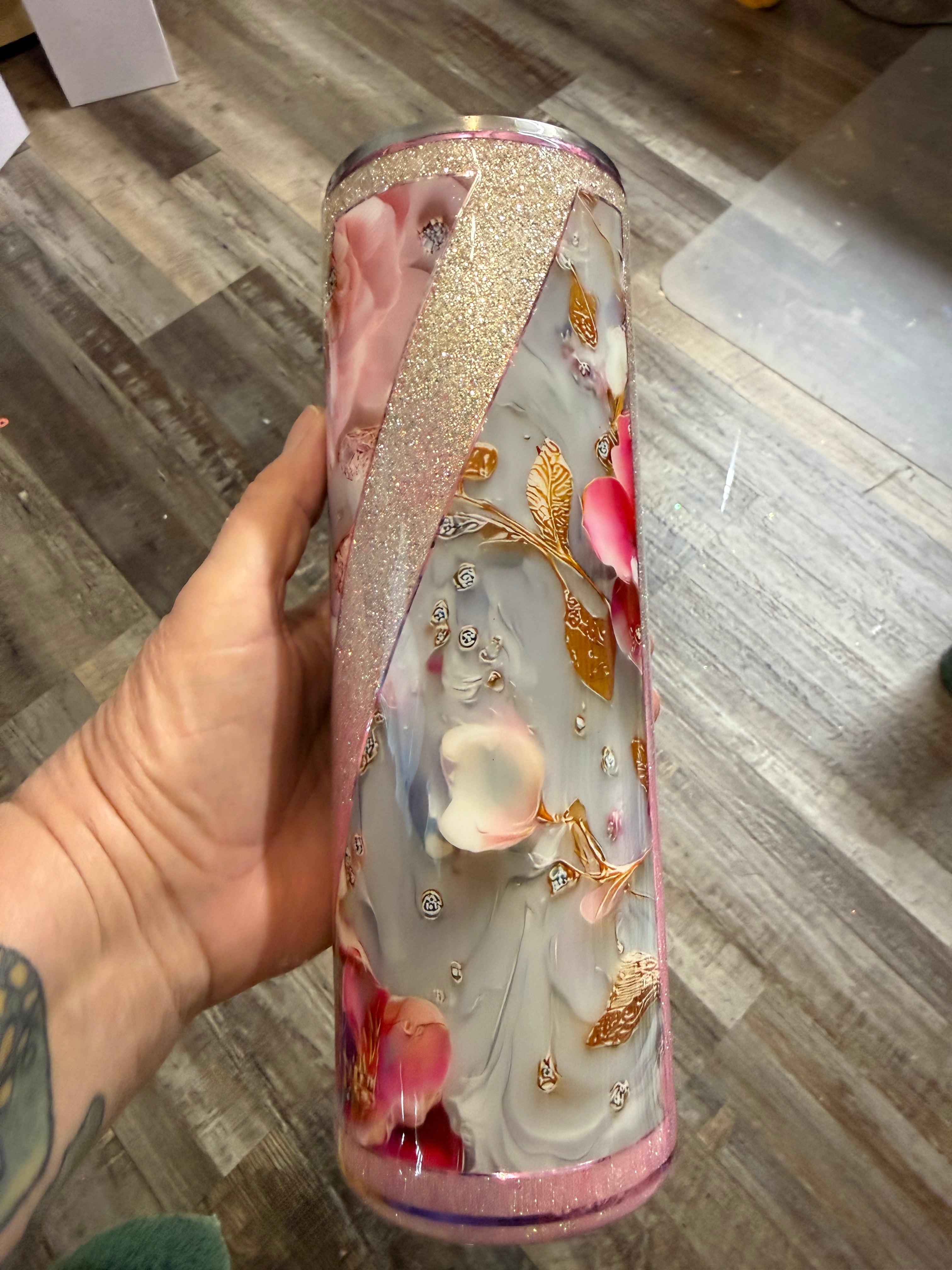 #14 30oz duo lid Pink Floral