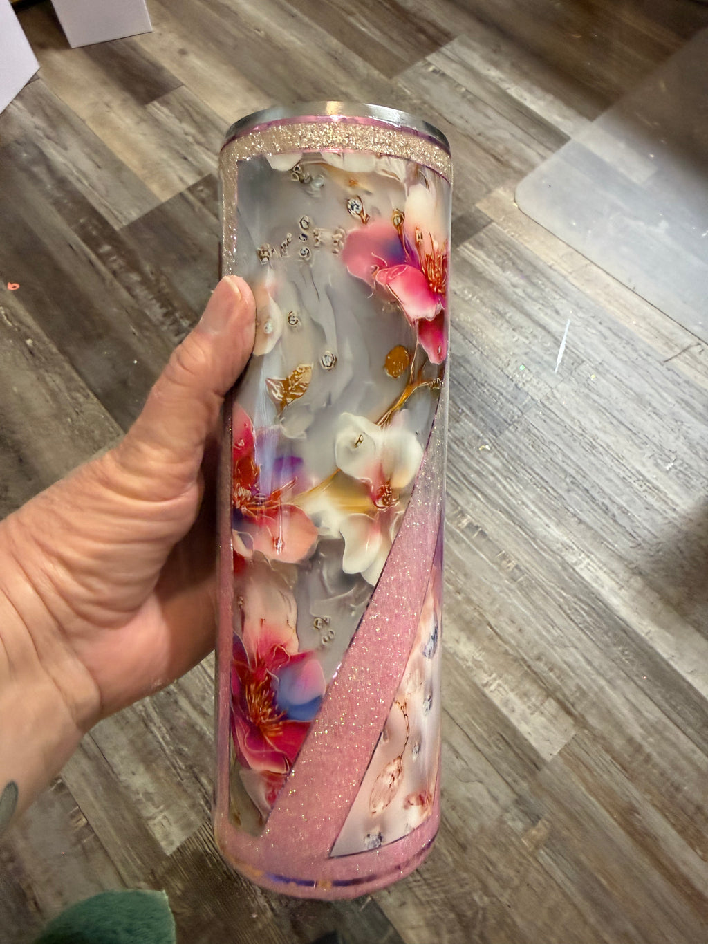 #14 30oz duo lid Pink Floral